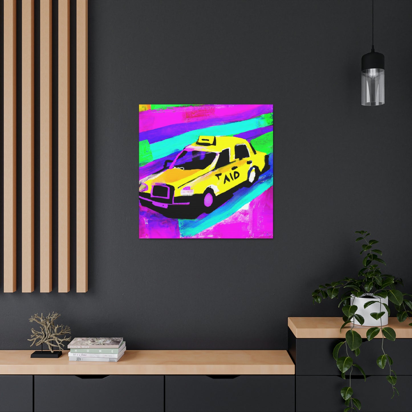 "Ride in Yellow Taxi" - Canvas