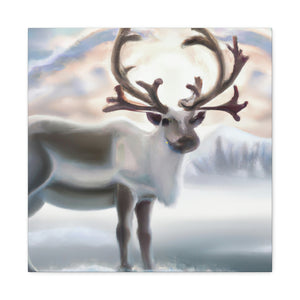 Reindeer in Moonlight - Canvas