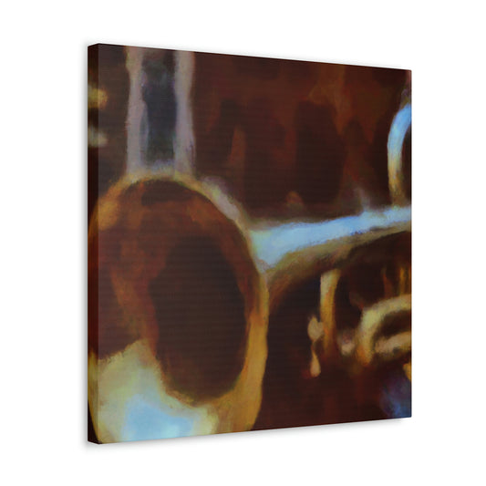 "Trombone Symphony in Blue" - Canvas