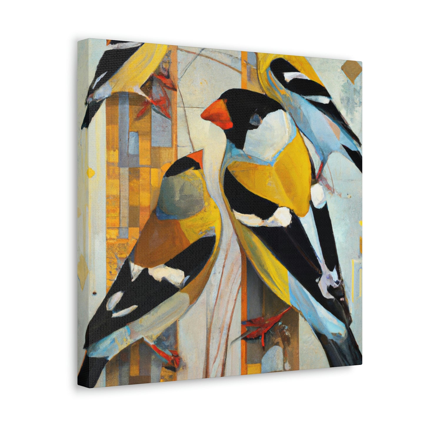 "Goldfinch in Deco Style" - Canvas