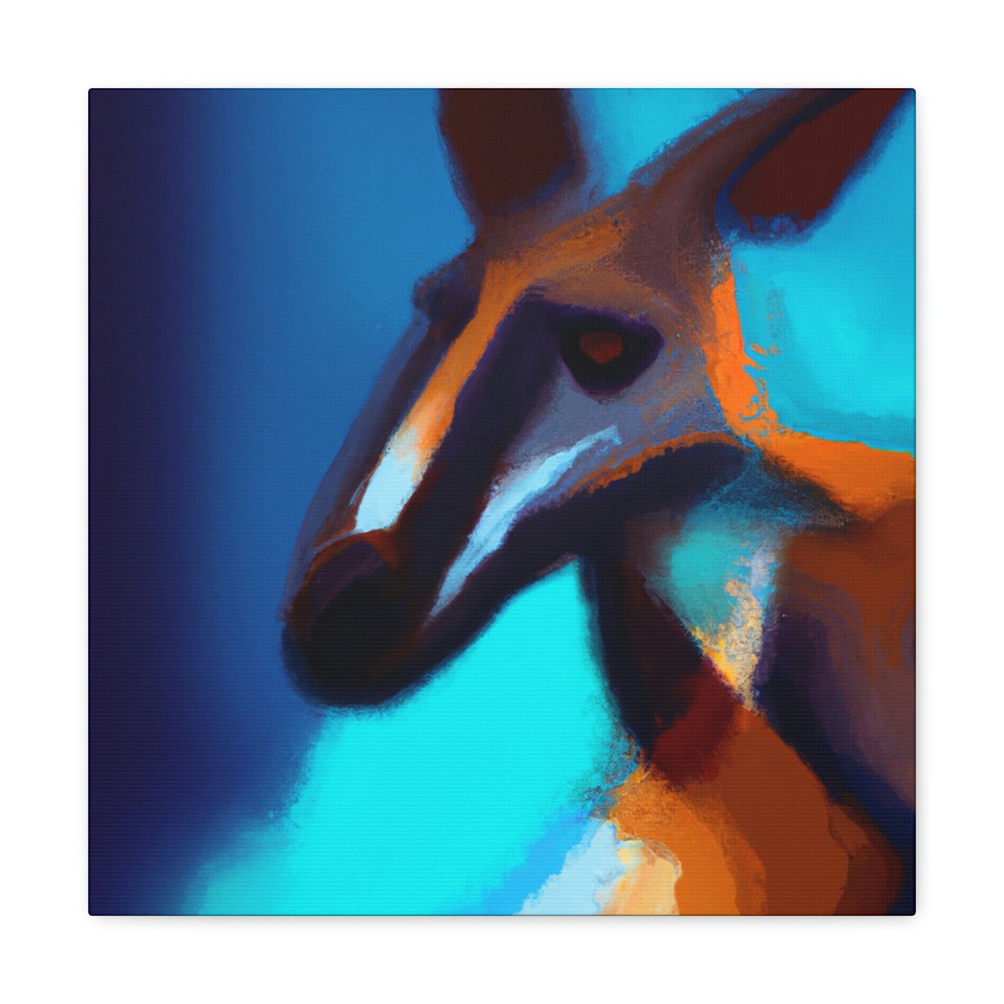 Kangaroo in Abstract - Canvas