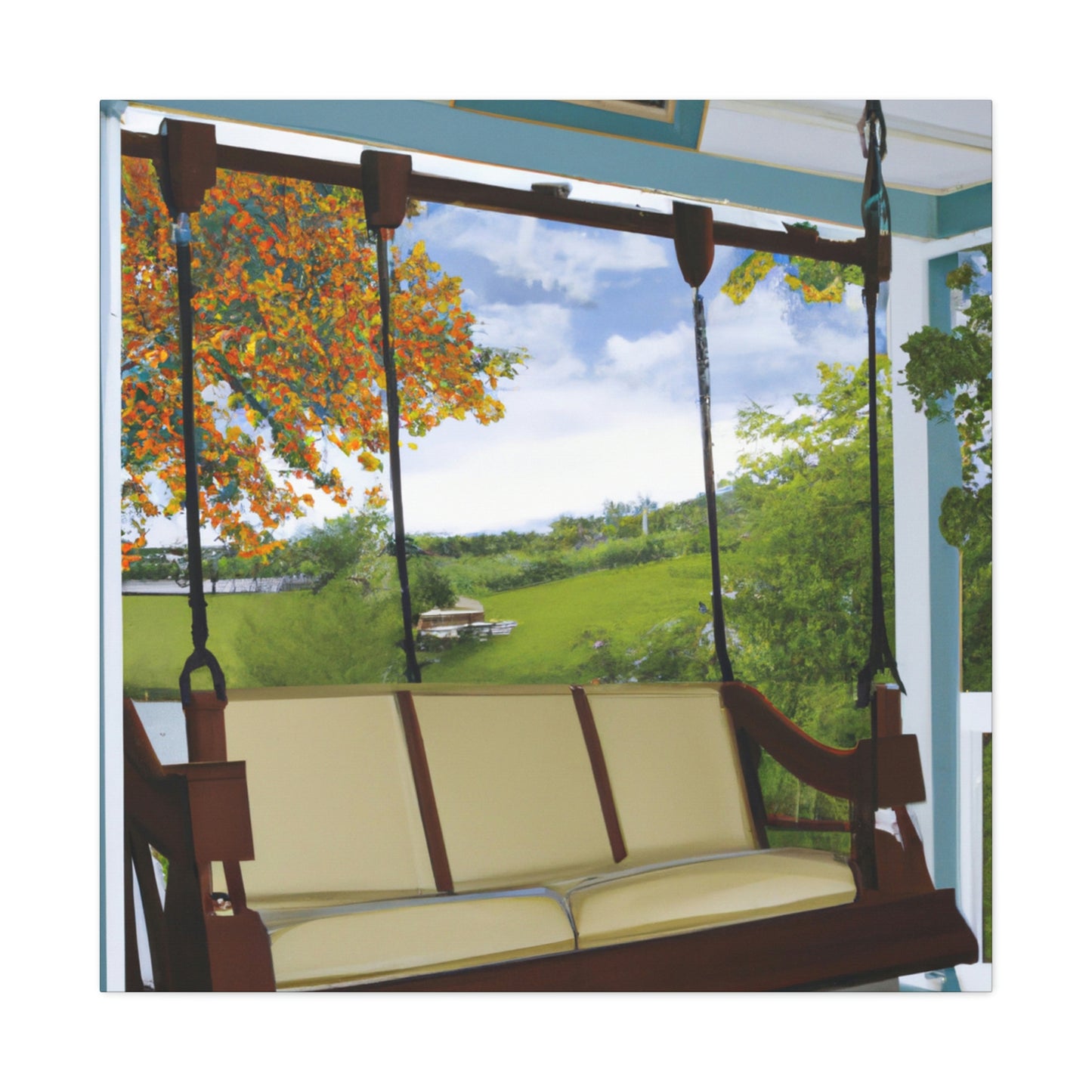 "Porch Swing in Bloom" - Canvas