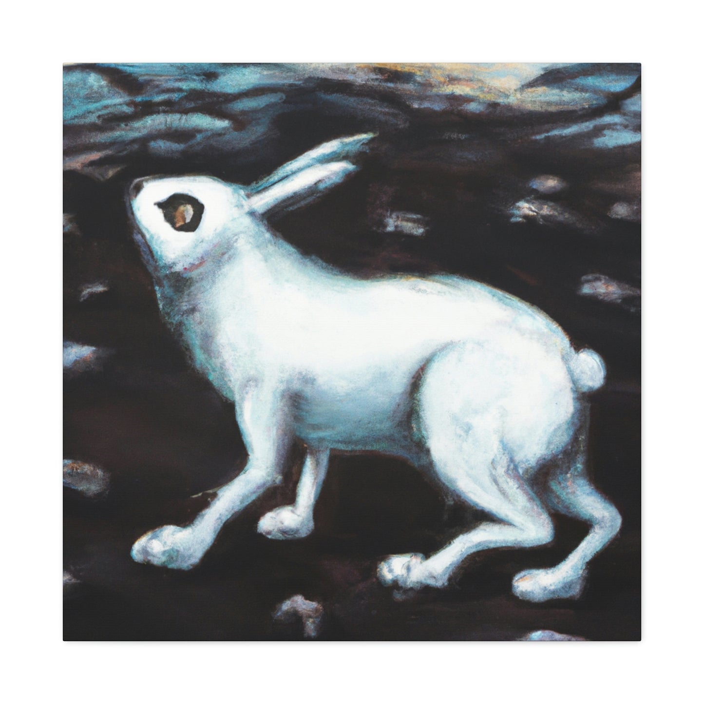 "Arctic Hare in Snow" - Canvas