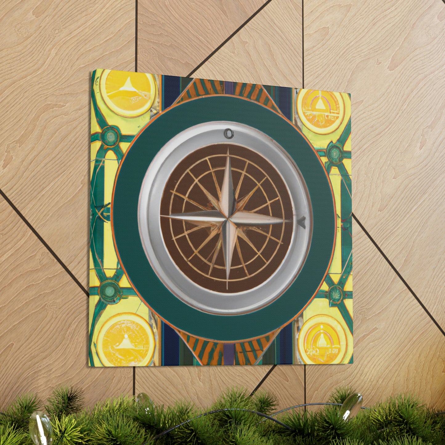 Vibrant Deco Compass - Canvas