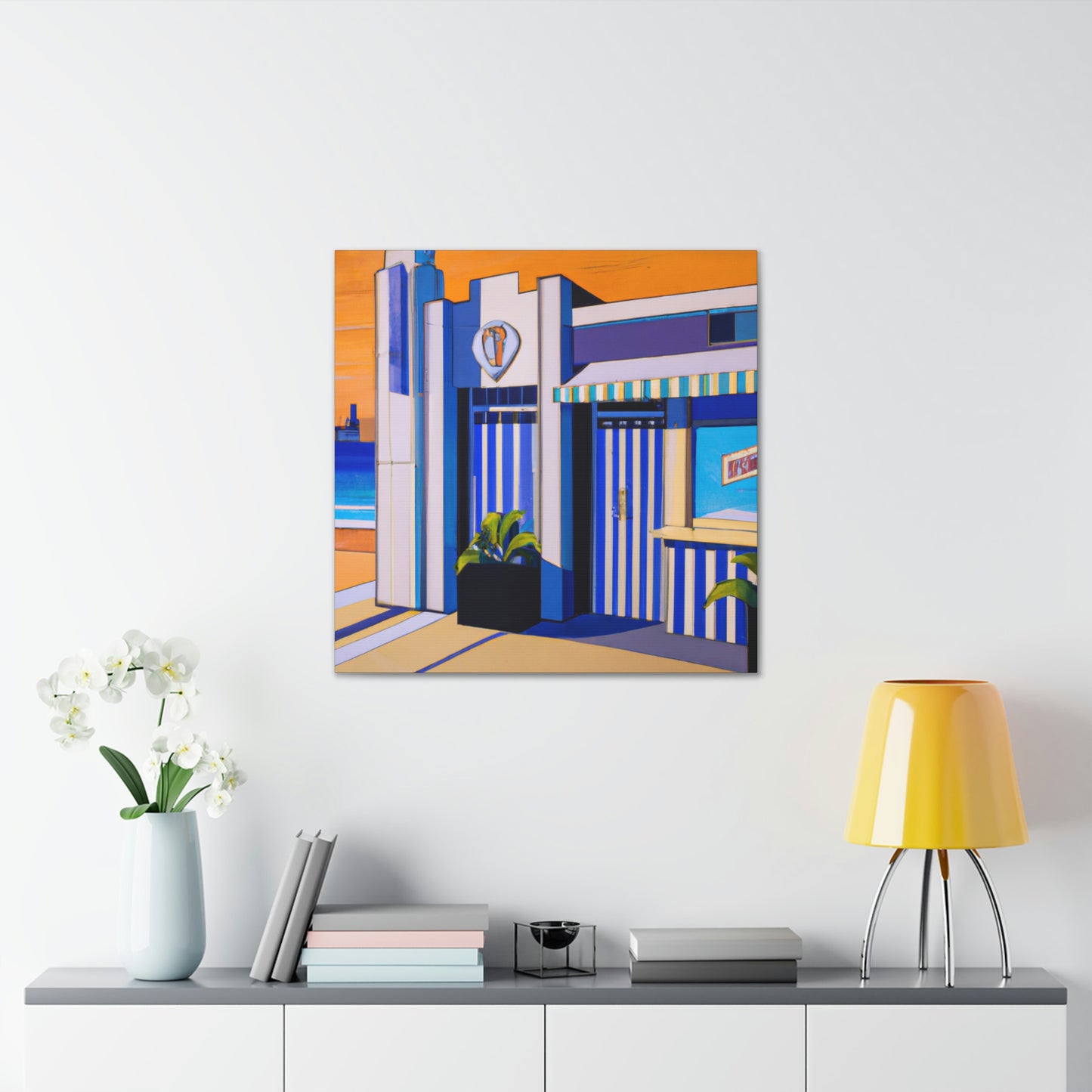 "Oceanic Art Deco Gem" - Canvas