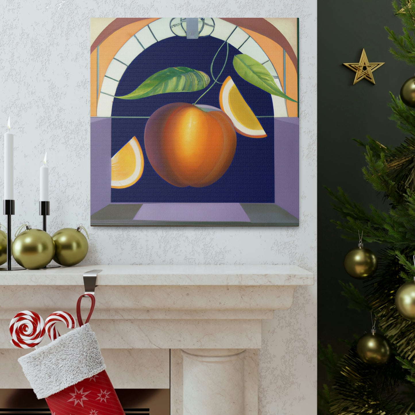 "Lush Art Deco Fruit" - Canvas