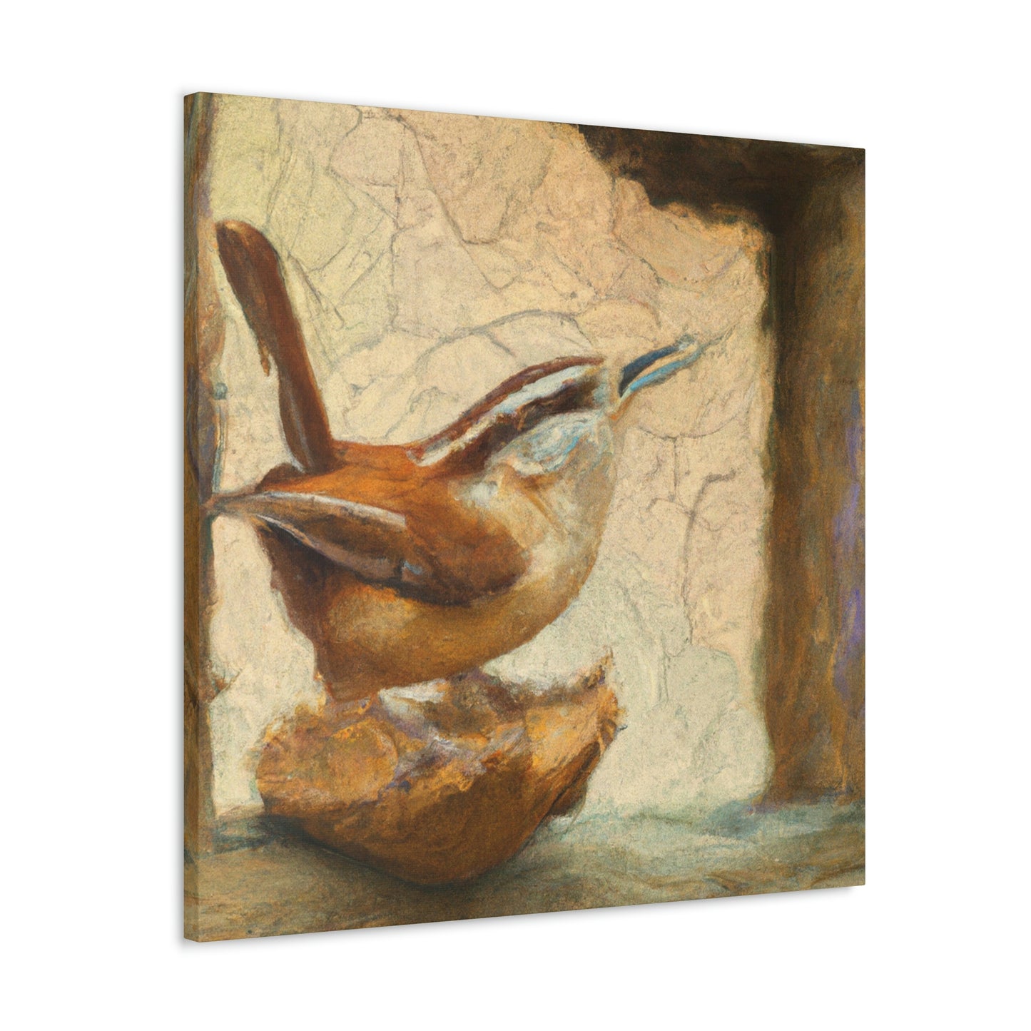 Singing Wren in Expressionism - Canvas