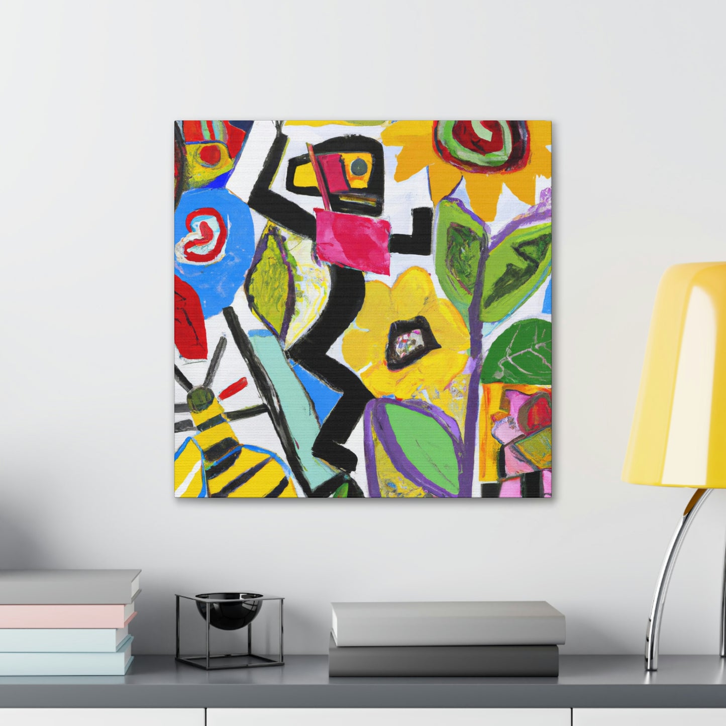 "Bumblebee Abstract Expressionism" - Canvas