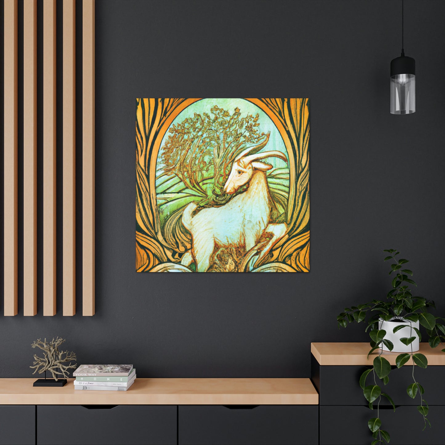 "Goat of Art Nouveau" - Canvas