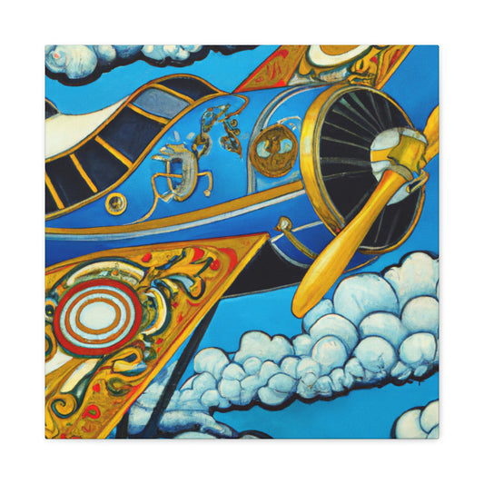 "Vintage Plane Symphony" - Canvas