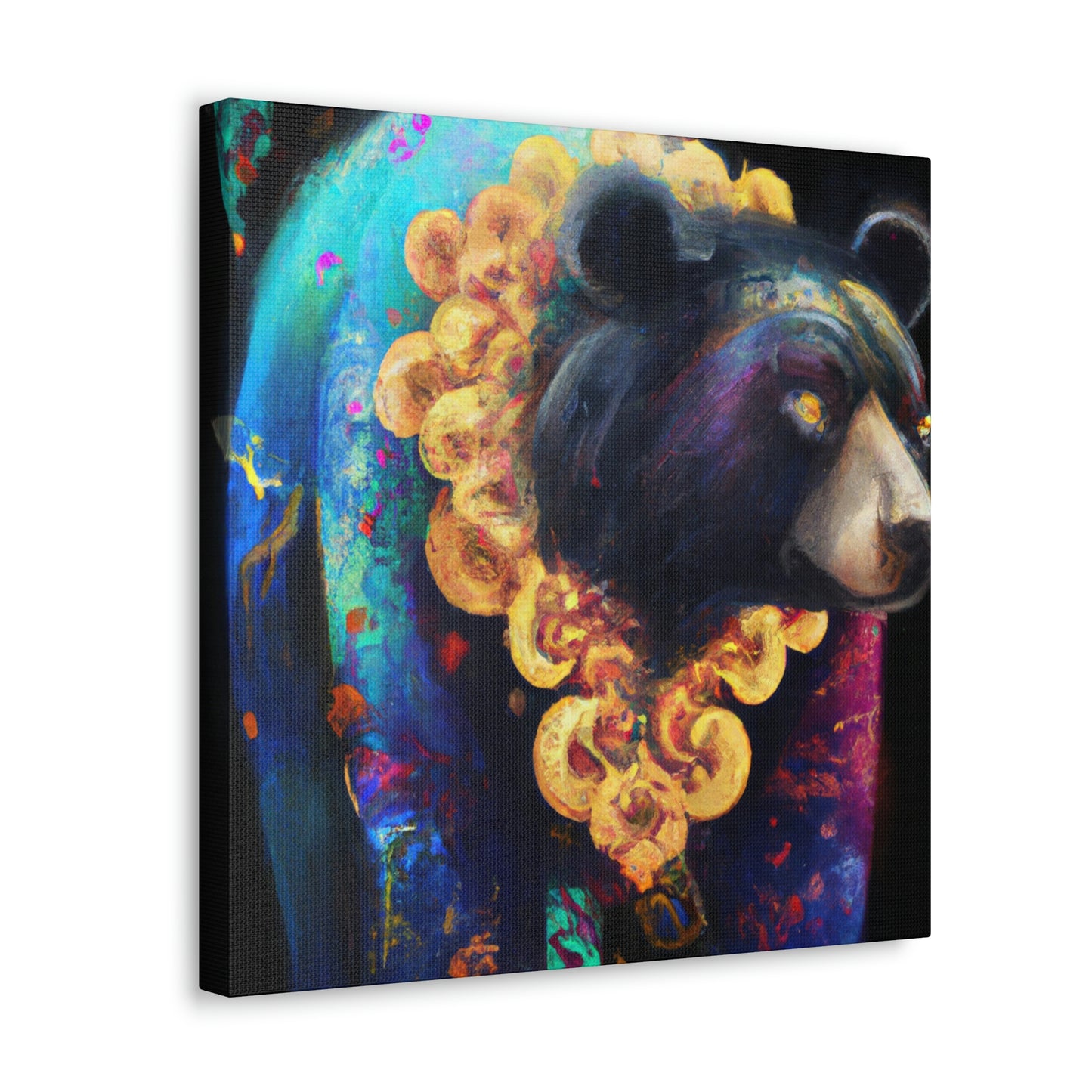 Asiatic Black Bear Gleaming - Canvas