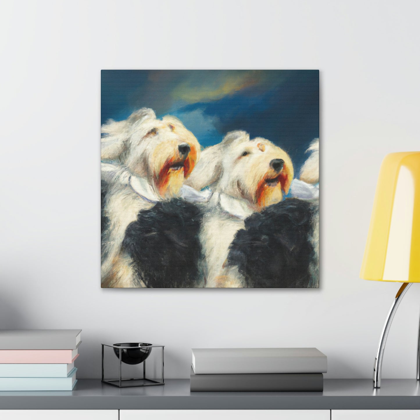 "Surreal Sheepdog Dreaming" - Canvas