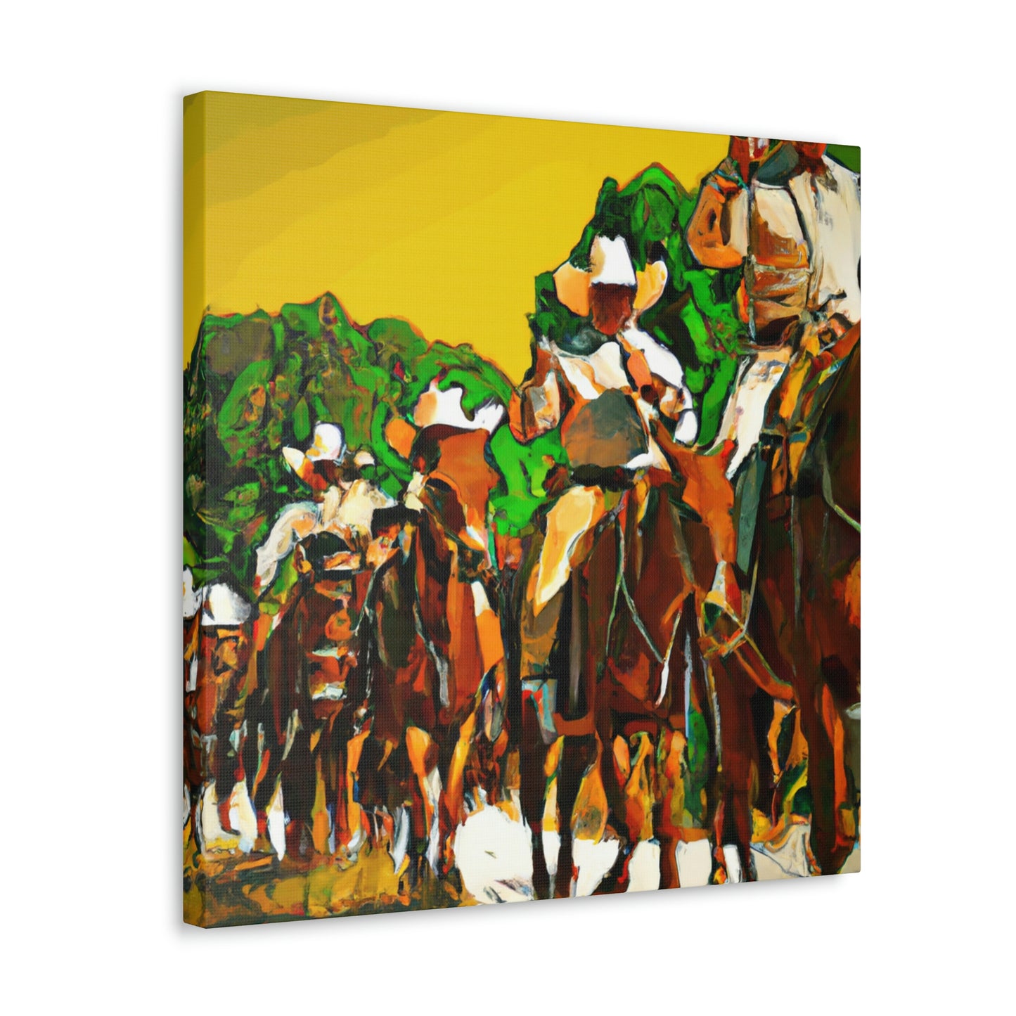 Herding the Cattle Sunrise - Canvas