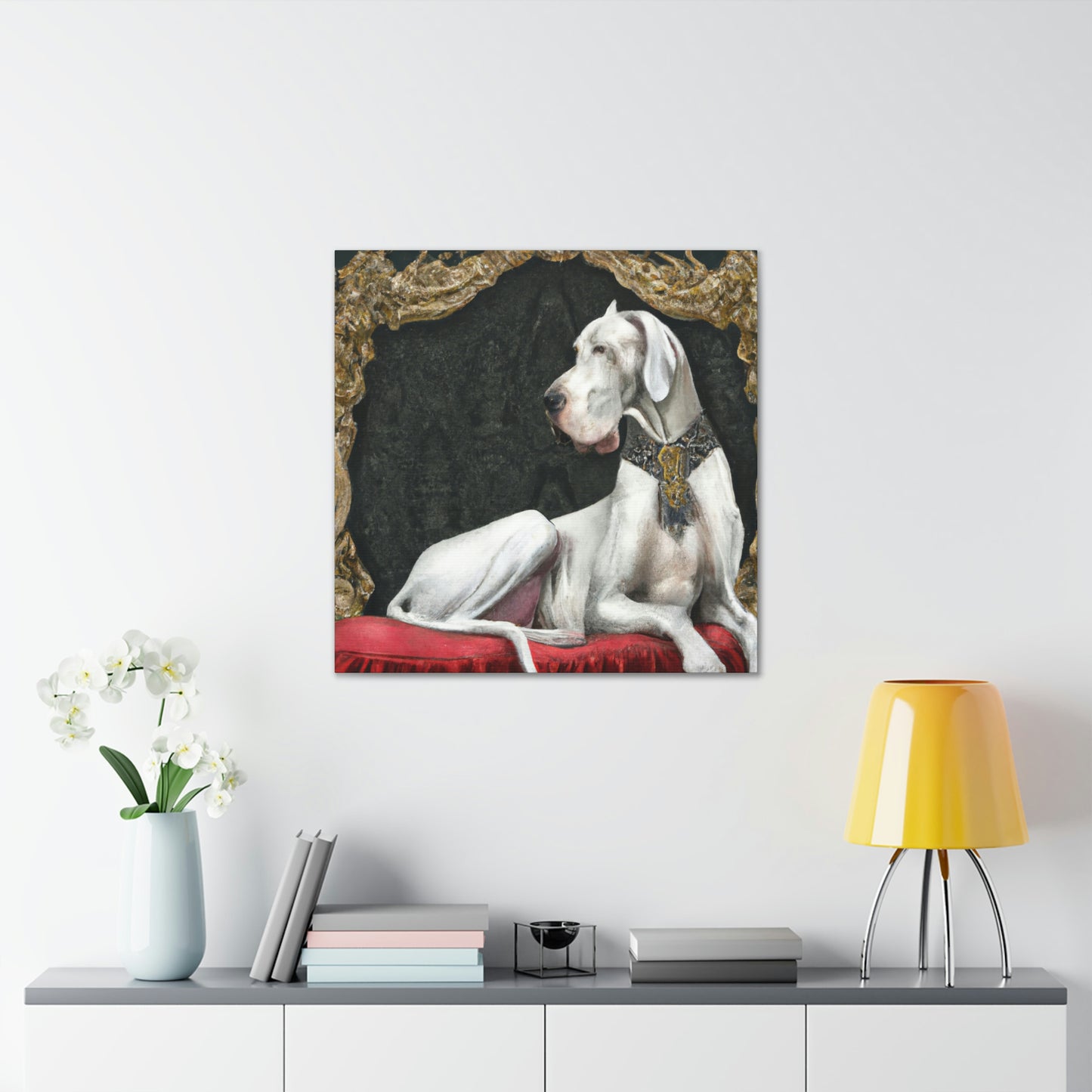 Great Dane in Rococo - Canvas