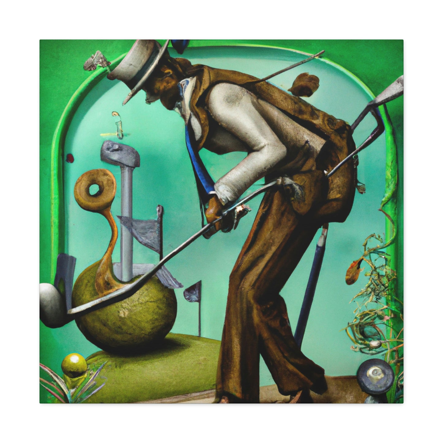 Golf in Victorian Age - Canvas