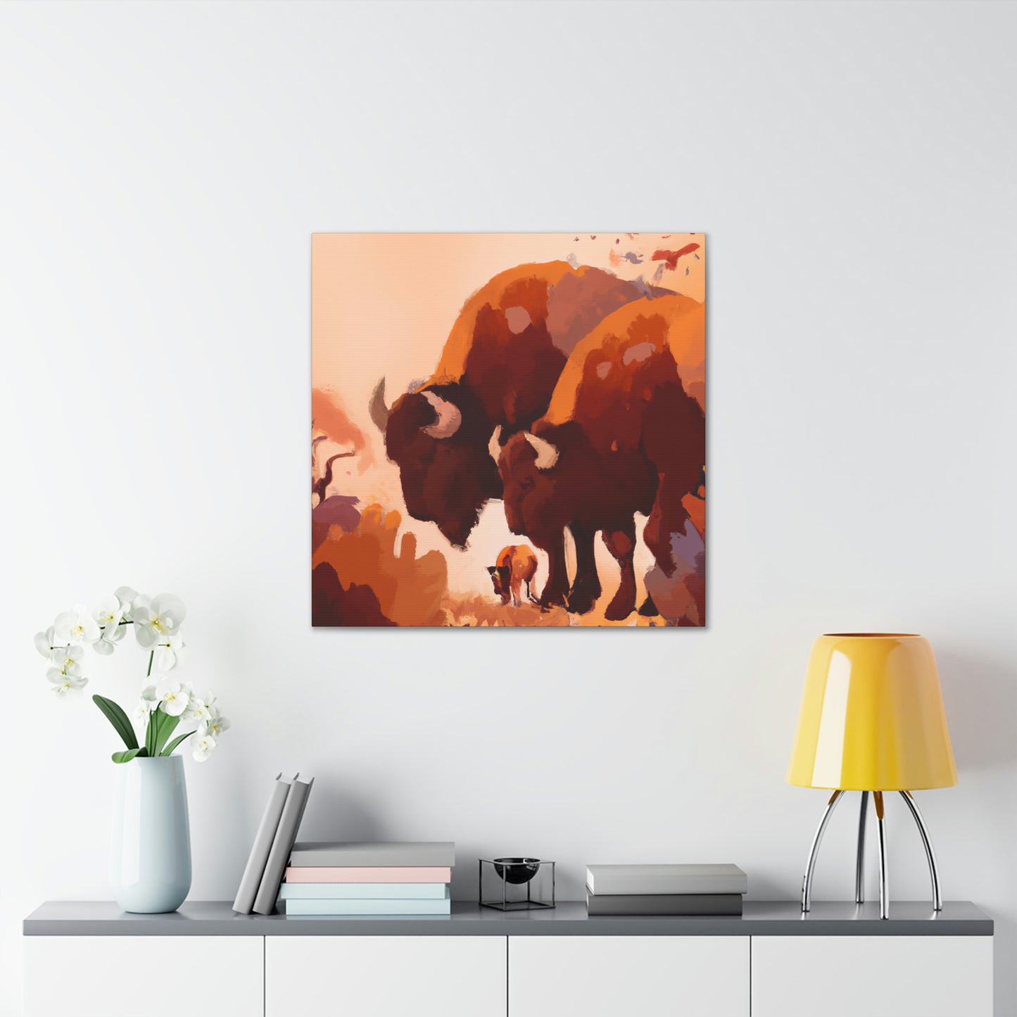 "Bison in Art Deco" - Canvas