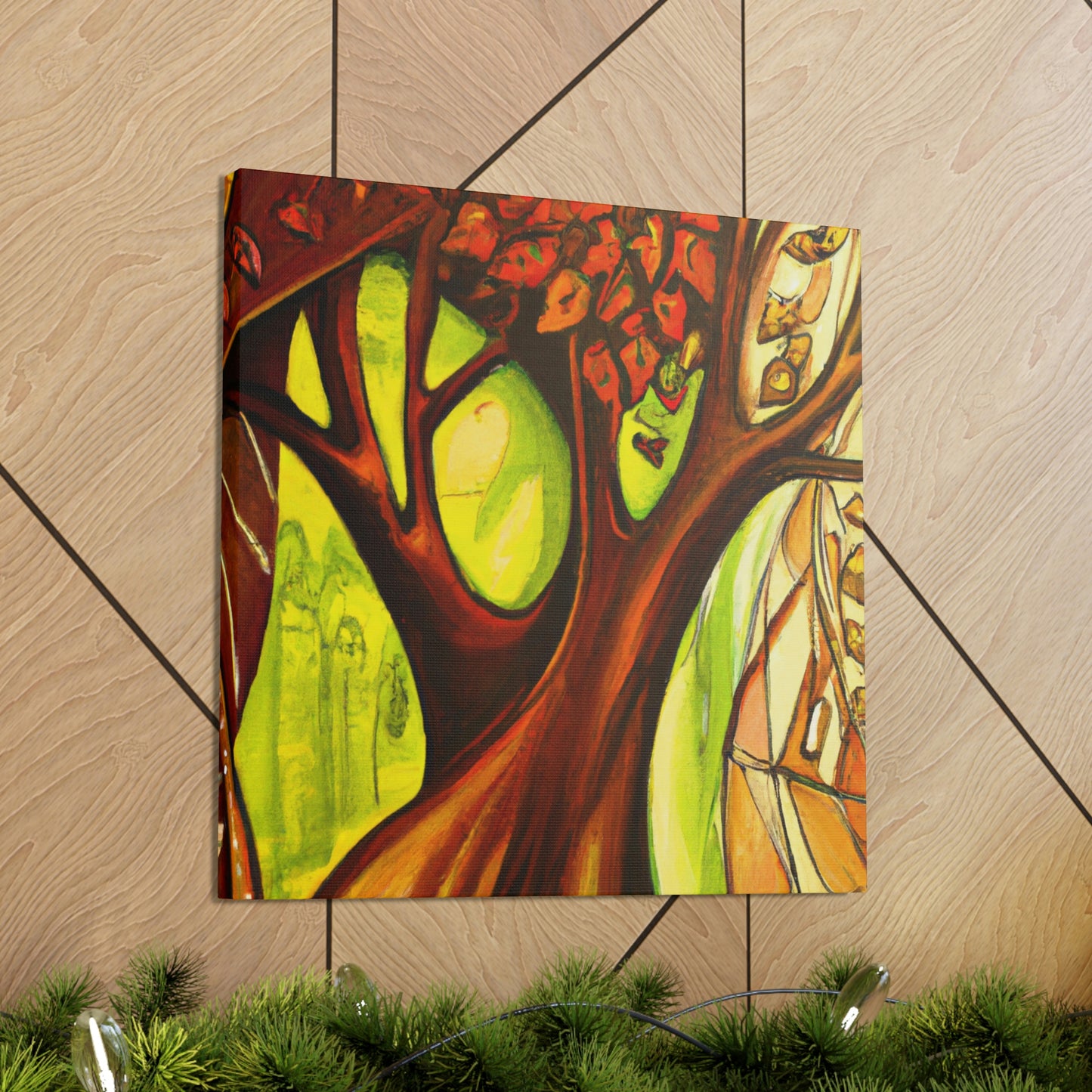 Leafy Splendor Abstract - Canvas