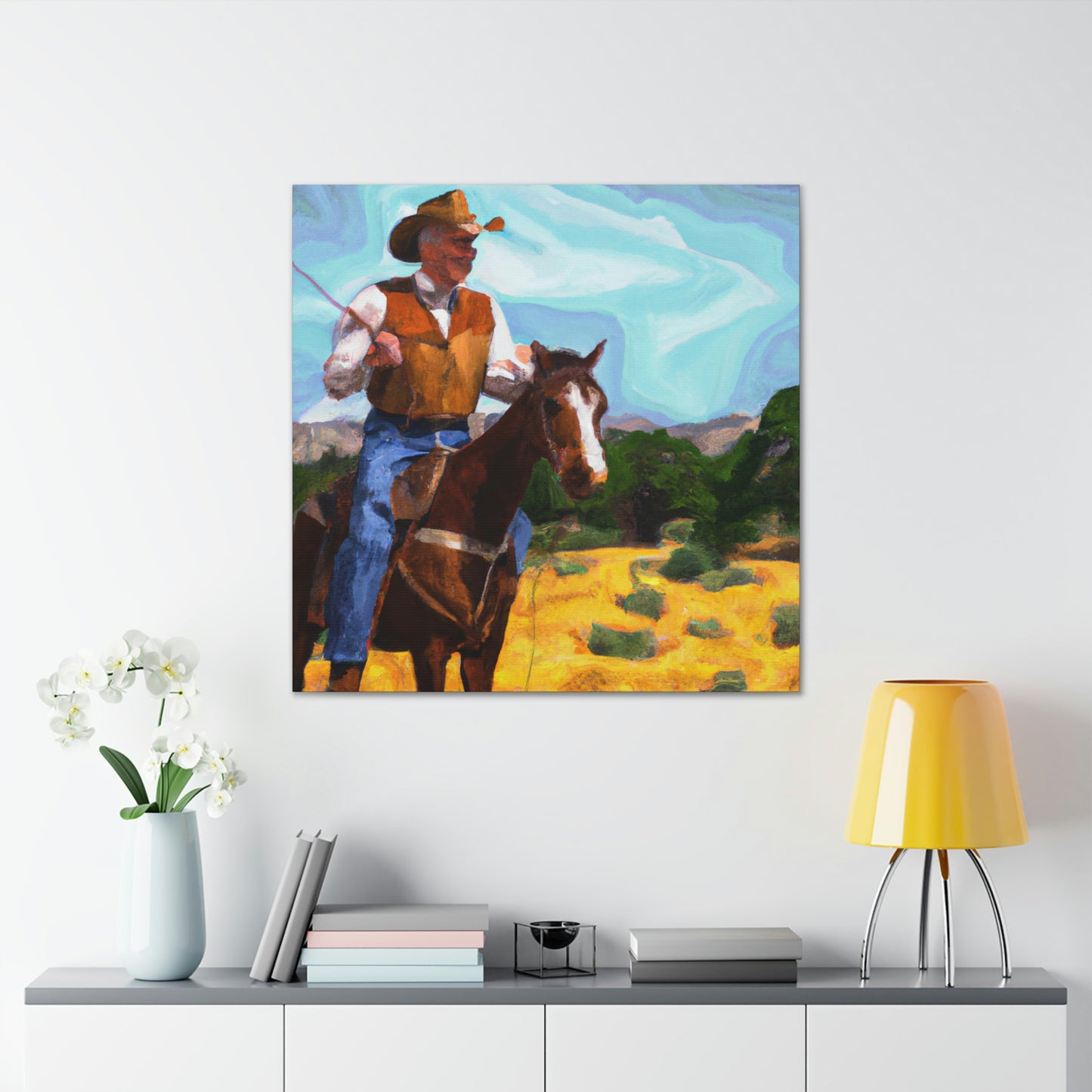 "Cowboy On The Range" - Canvas