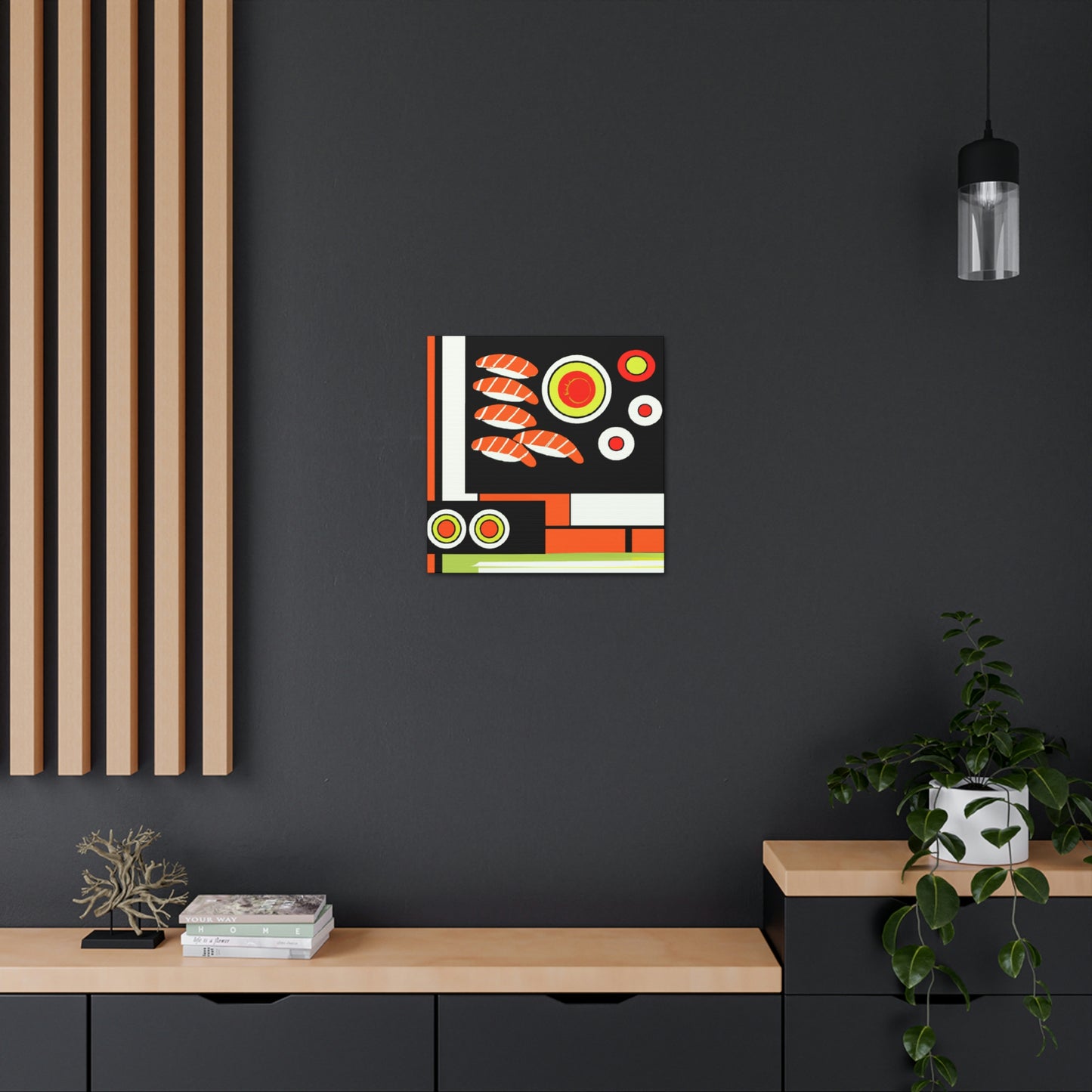 "Delicate Deco Sushi Art" - Canvas