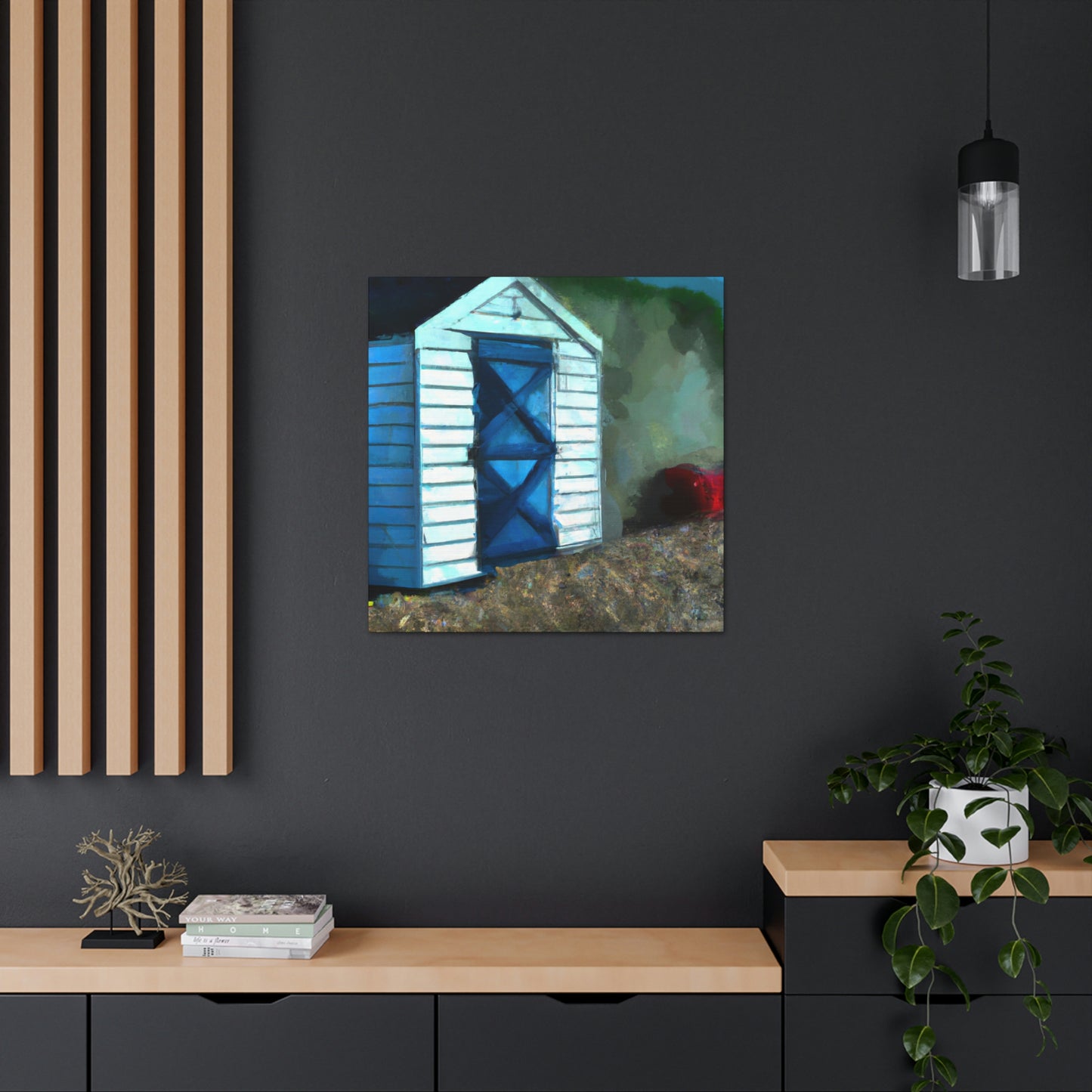 "Beach Hut at Sunrise" - Canvas