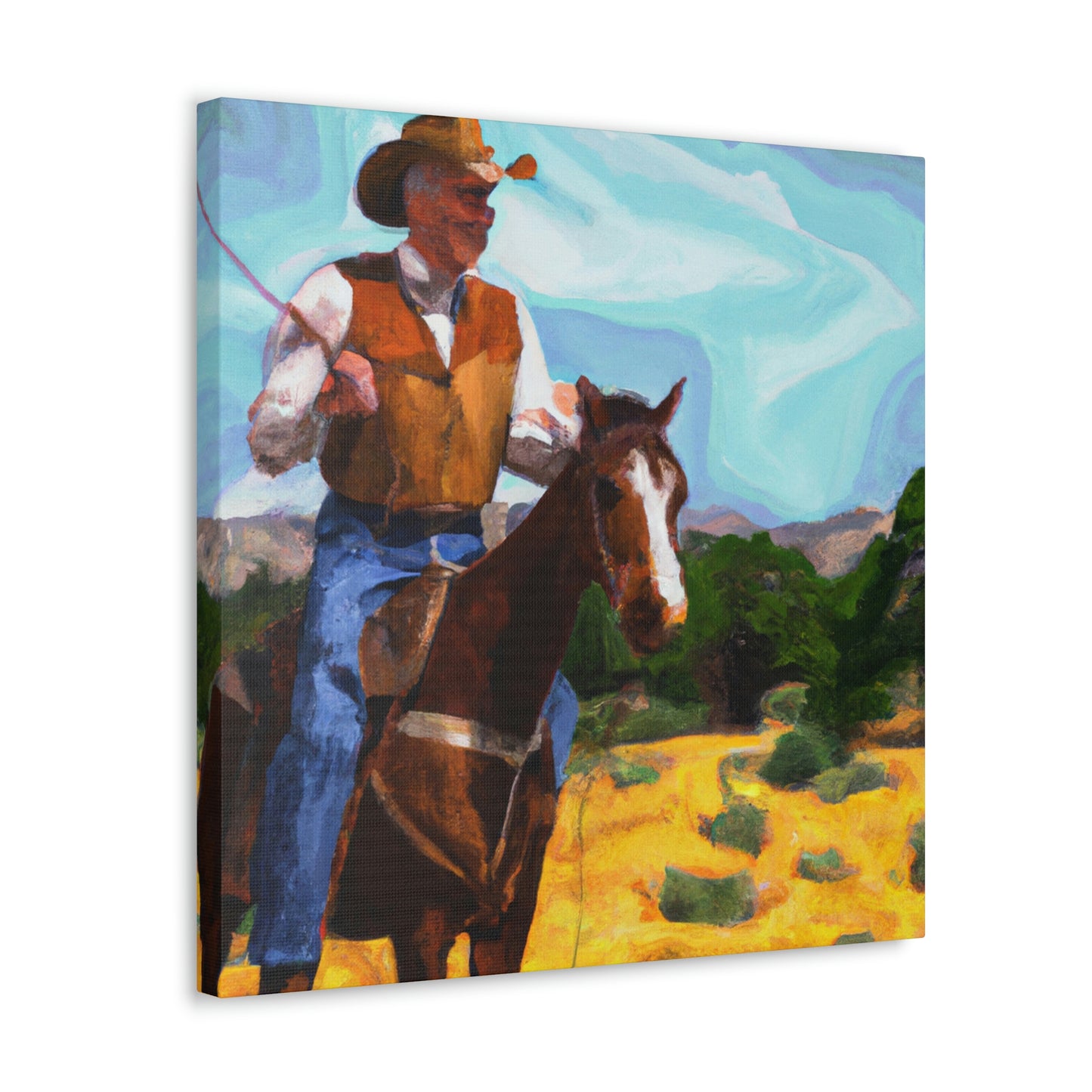 "Cowboy On The Range" - Canvas