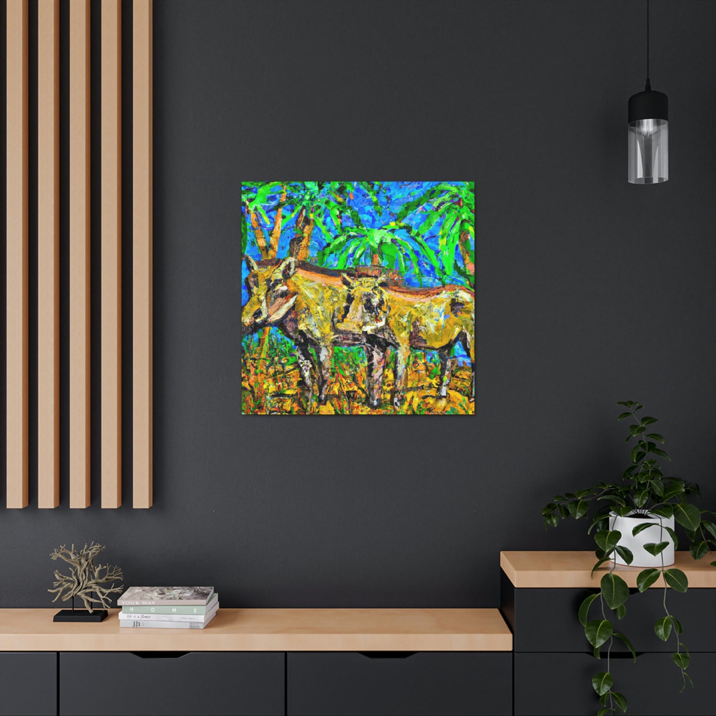 "Warthog in Turmoil" - Canvas