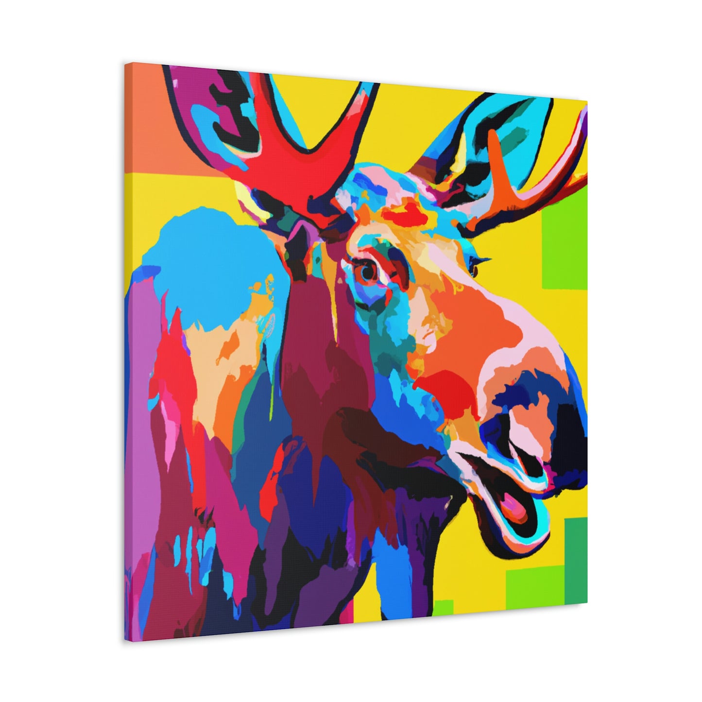 "Moose in Pop Art" - Canvas