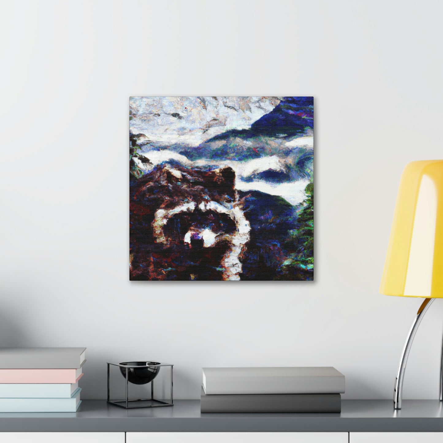 "Raccoon's Night Watch" - Canvas