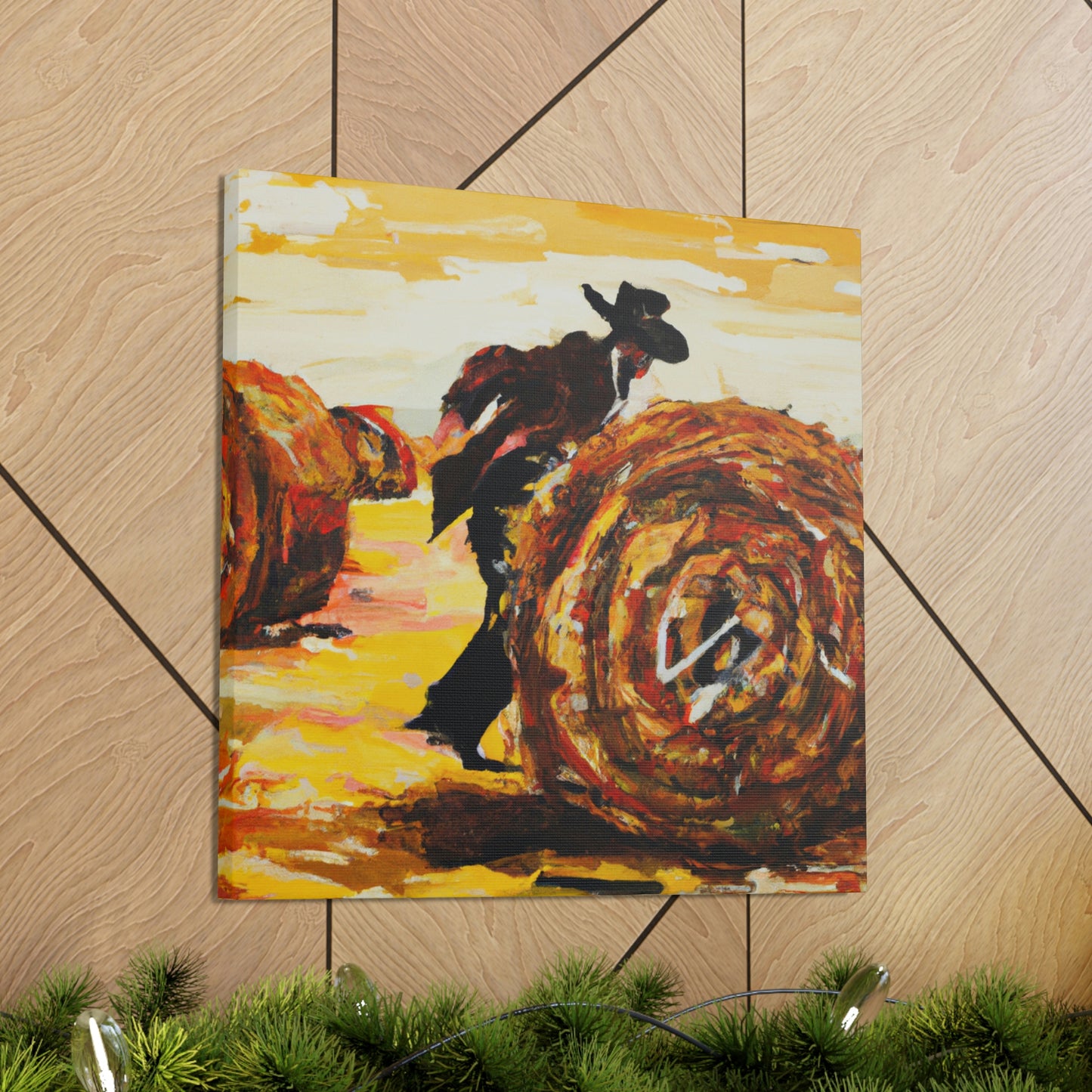 "Hay Bale Harmony 1941" - Canvas