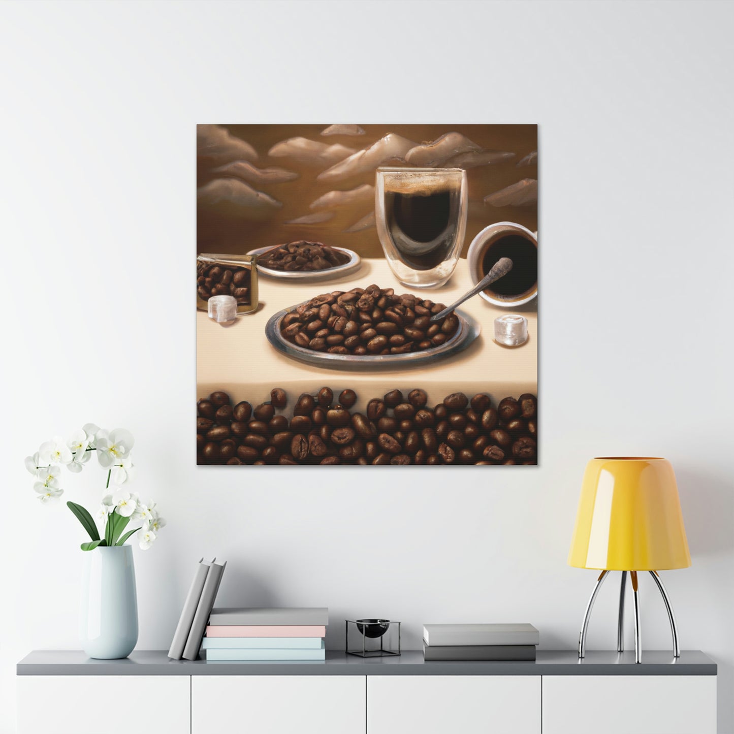 "Caffeine-Infused Bliss" - Canvas