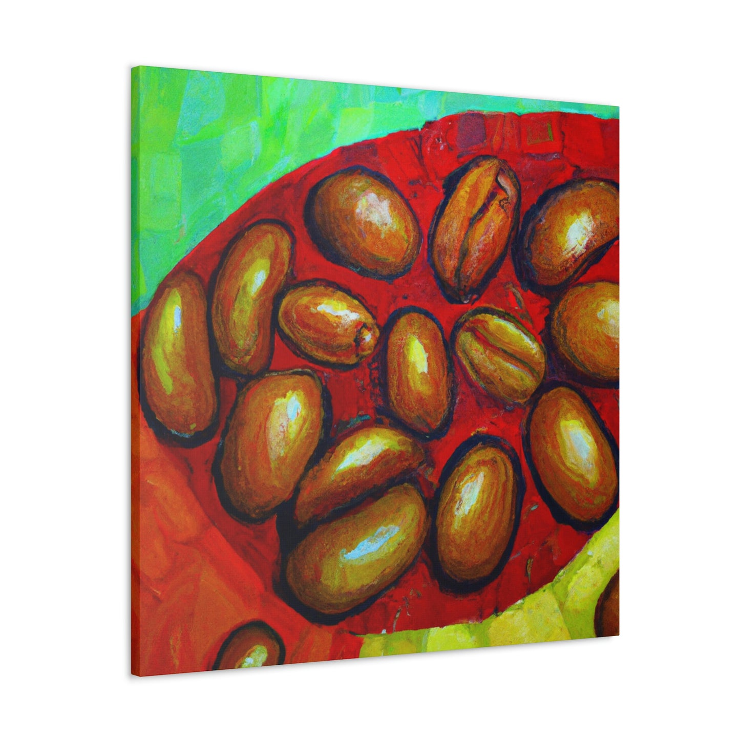 Coffee Beans in Color - Canvas