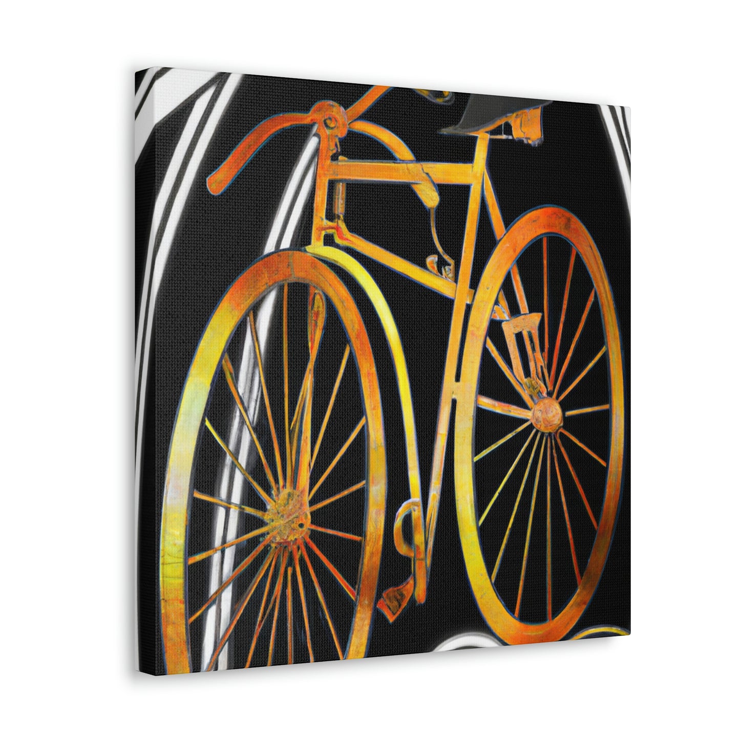 "Wheeling Art Deco Bike" - Canvas