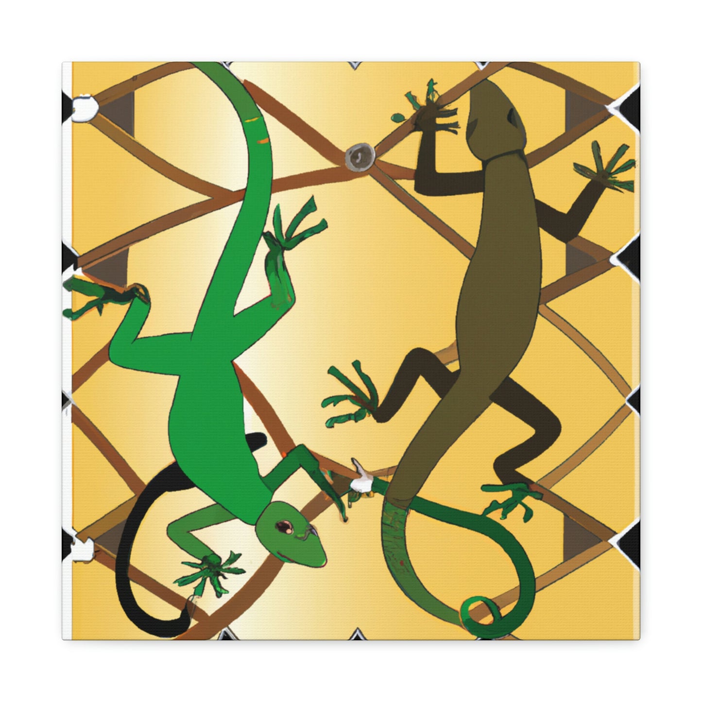 Lizards in Deco Style - Canvas