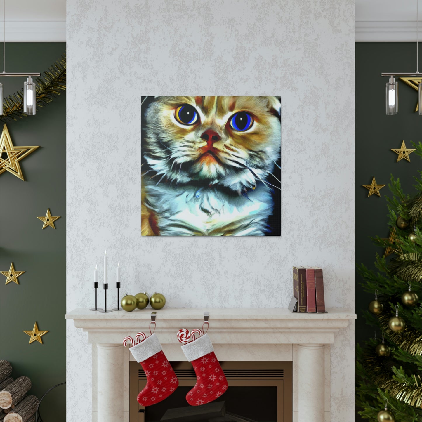 Feline Furry Enchantment - Canvas