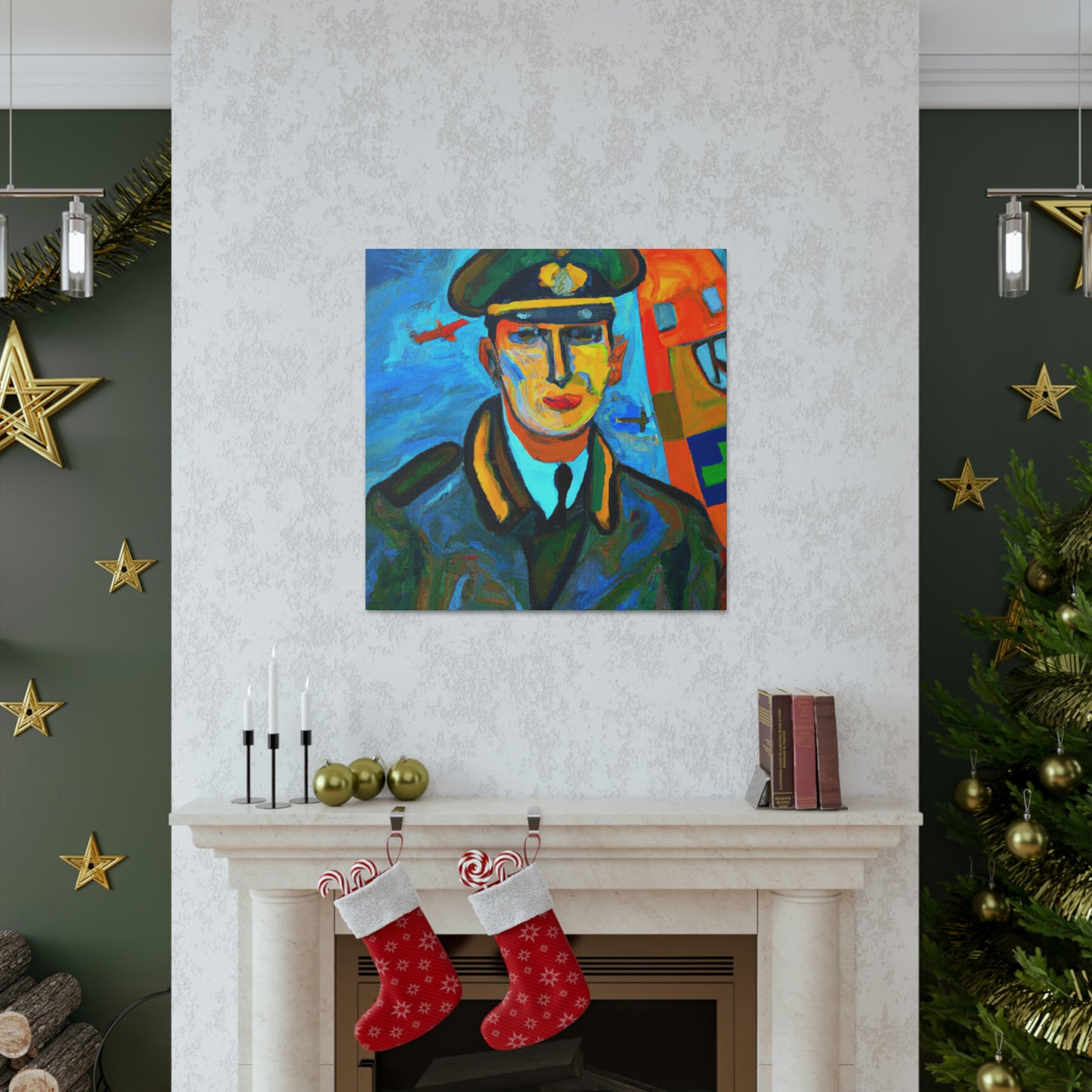 Navy Pilot in Fauve - Canvas