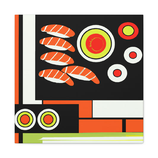 "Delicate Deco Sushi Art" - Canvas