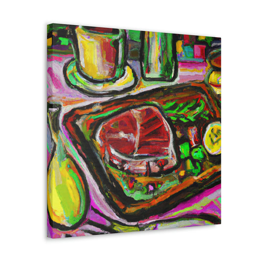 "Steak in Fauvist Colors" - Canvas