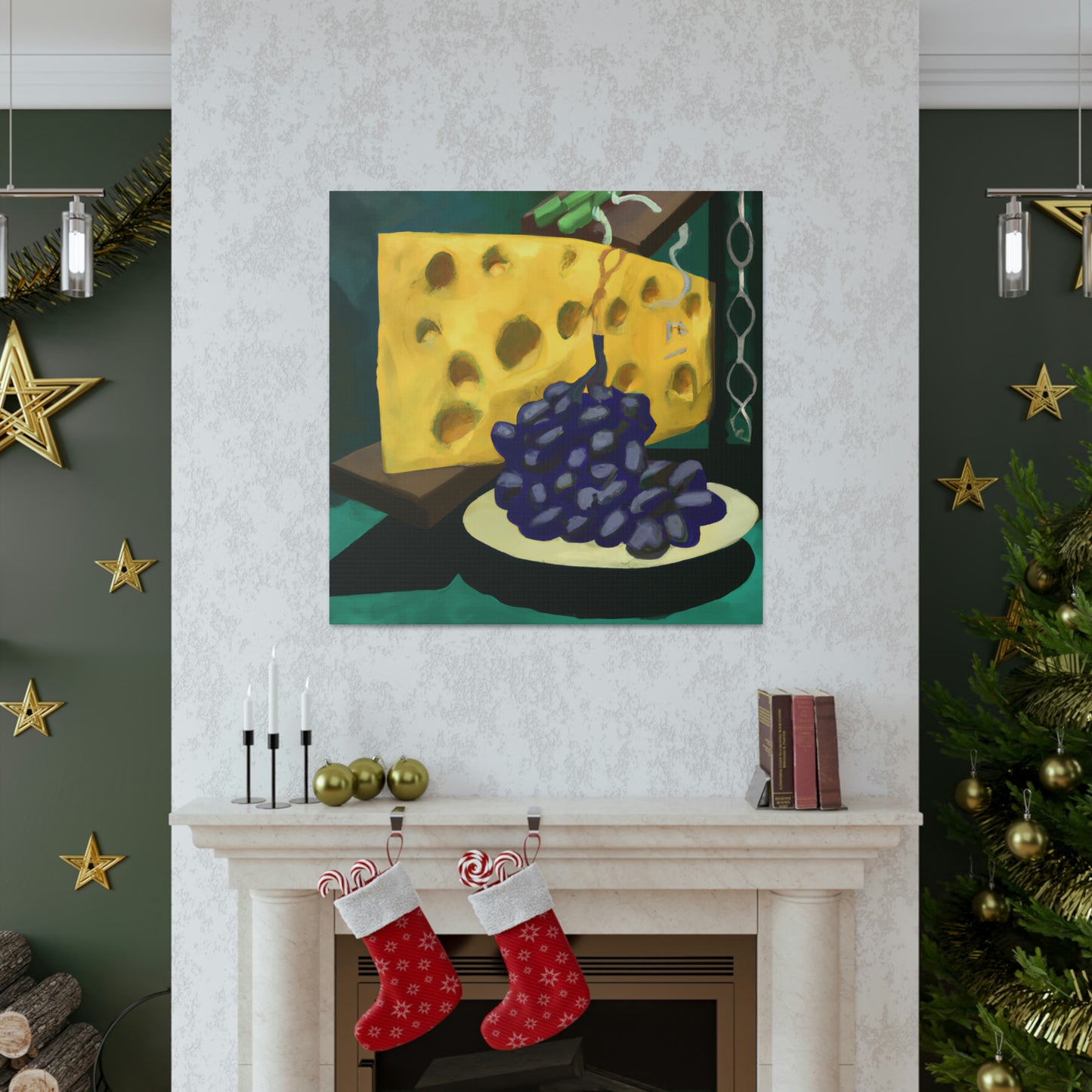 Cheese and Grapes Pop - Canvas