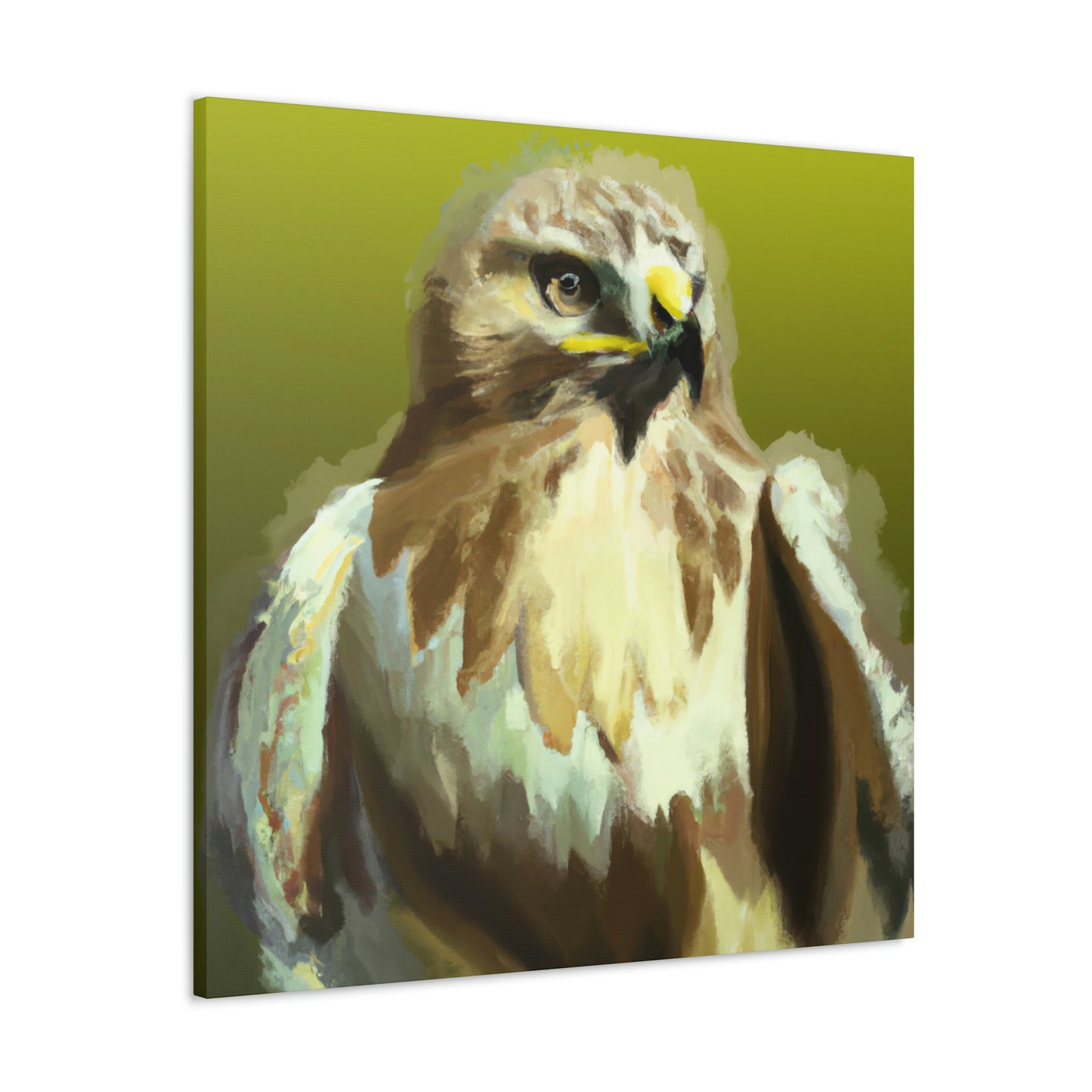 "Hawk in Flight Reflection" - Canvas