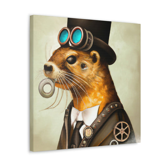 "Otter in Steampunk World" - Canvas