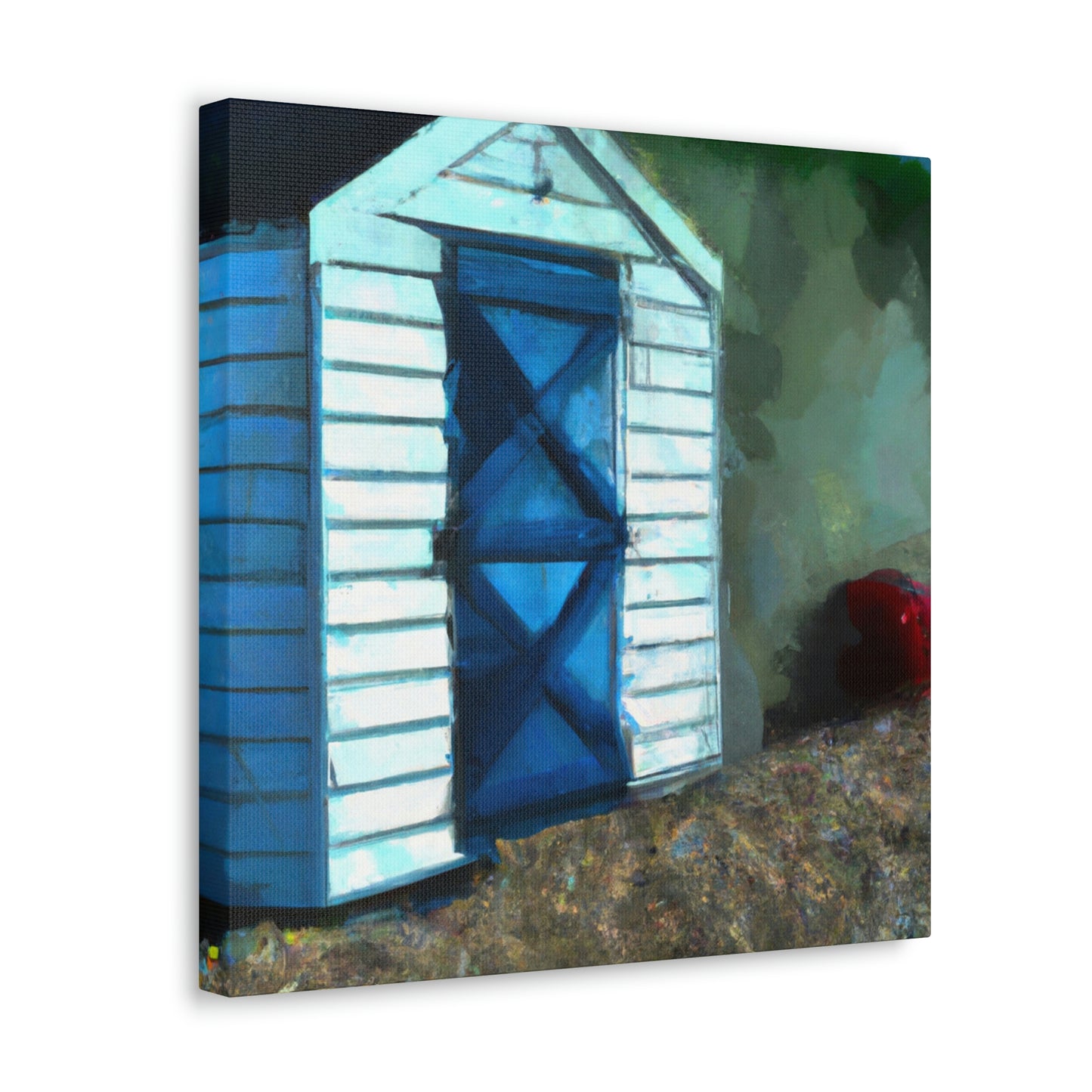 "Beach Hut at Sunrise" - Canvas