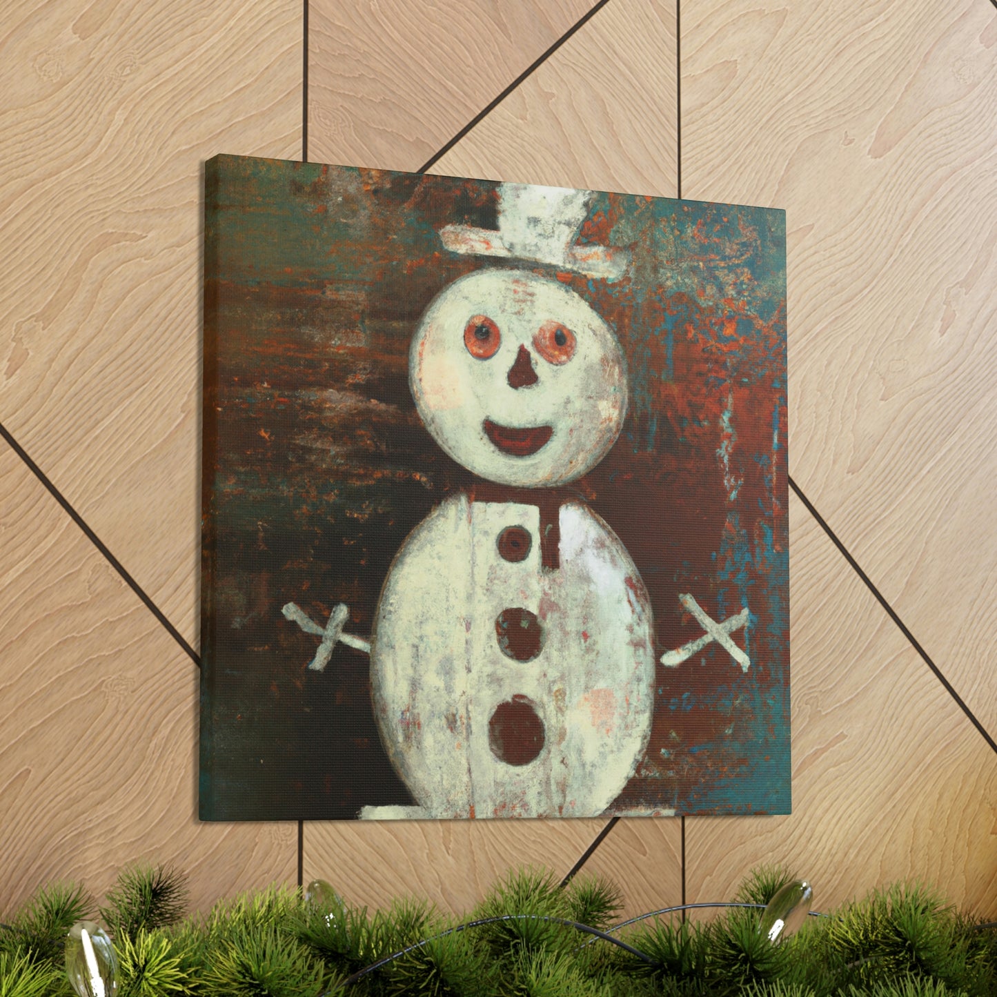 "Snowman in Expressionism" - Canvas