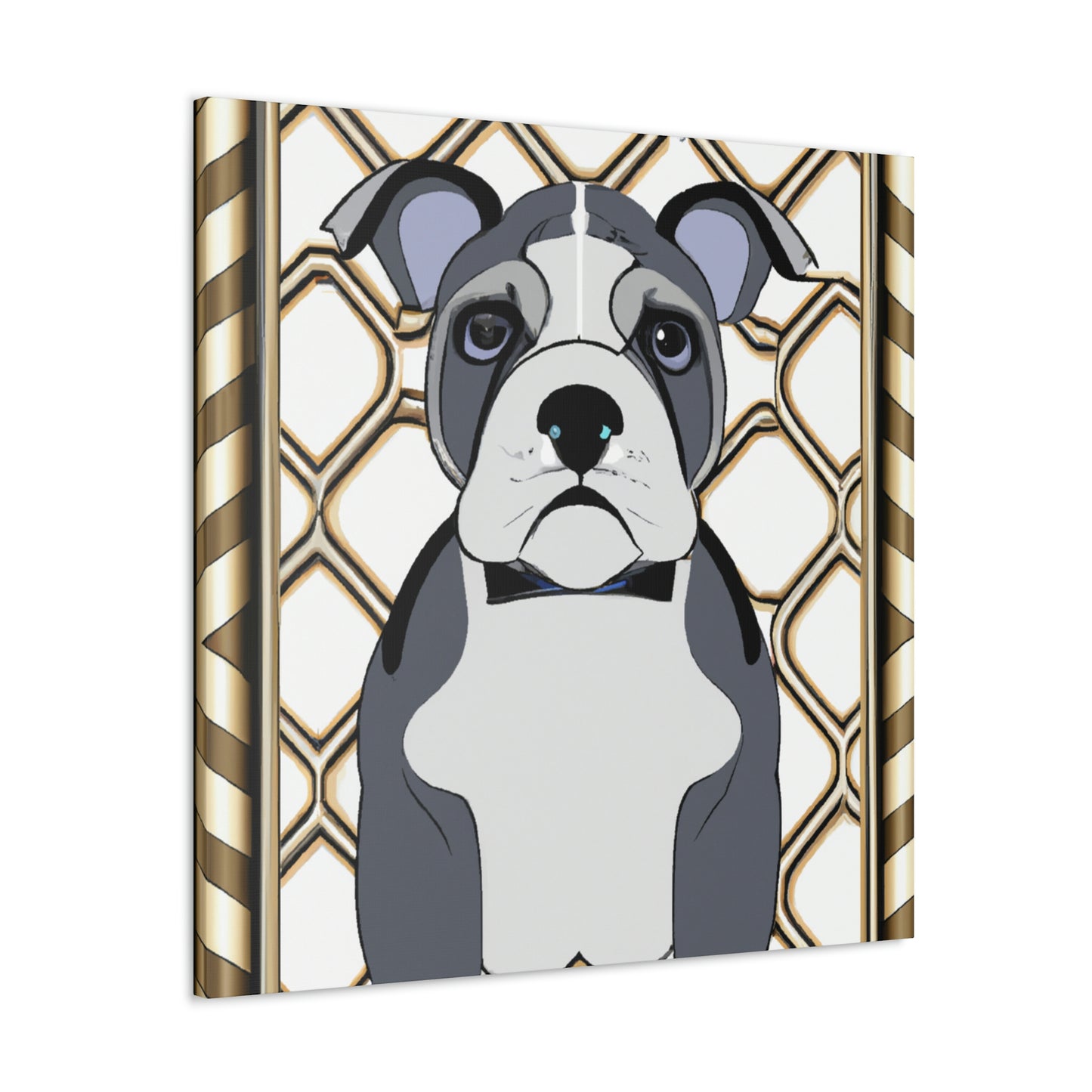 "Bulldog in Deco Style" - Canvas