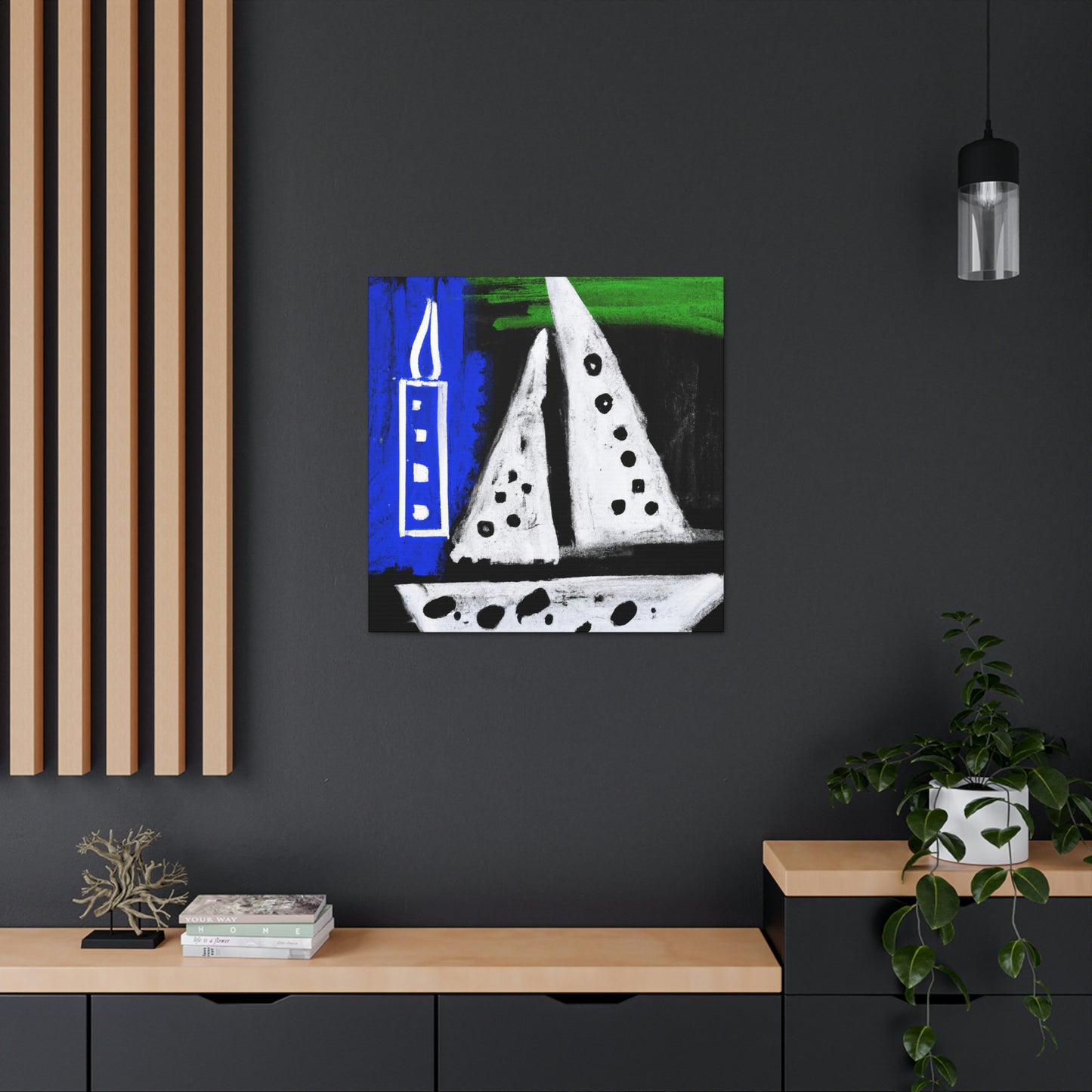 Yacht in Stillness. - Canvas