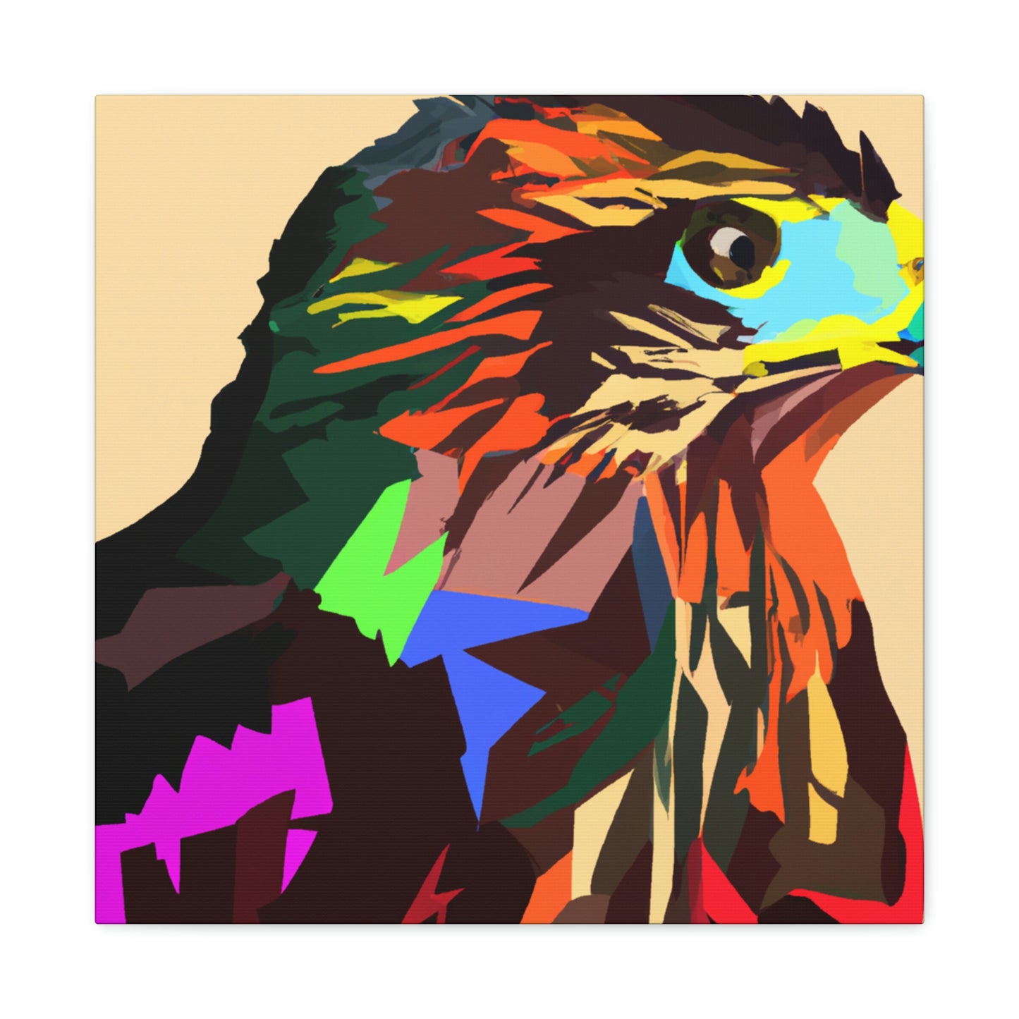 Hawk in Pop Art - Canvas