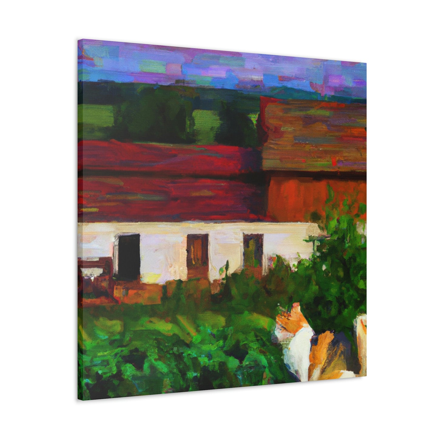 "Barn Cat Impressionism" - Canvas