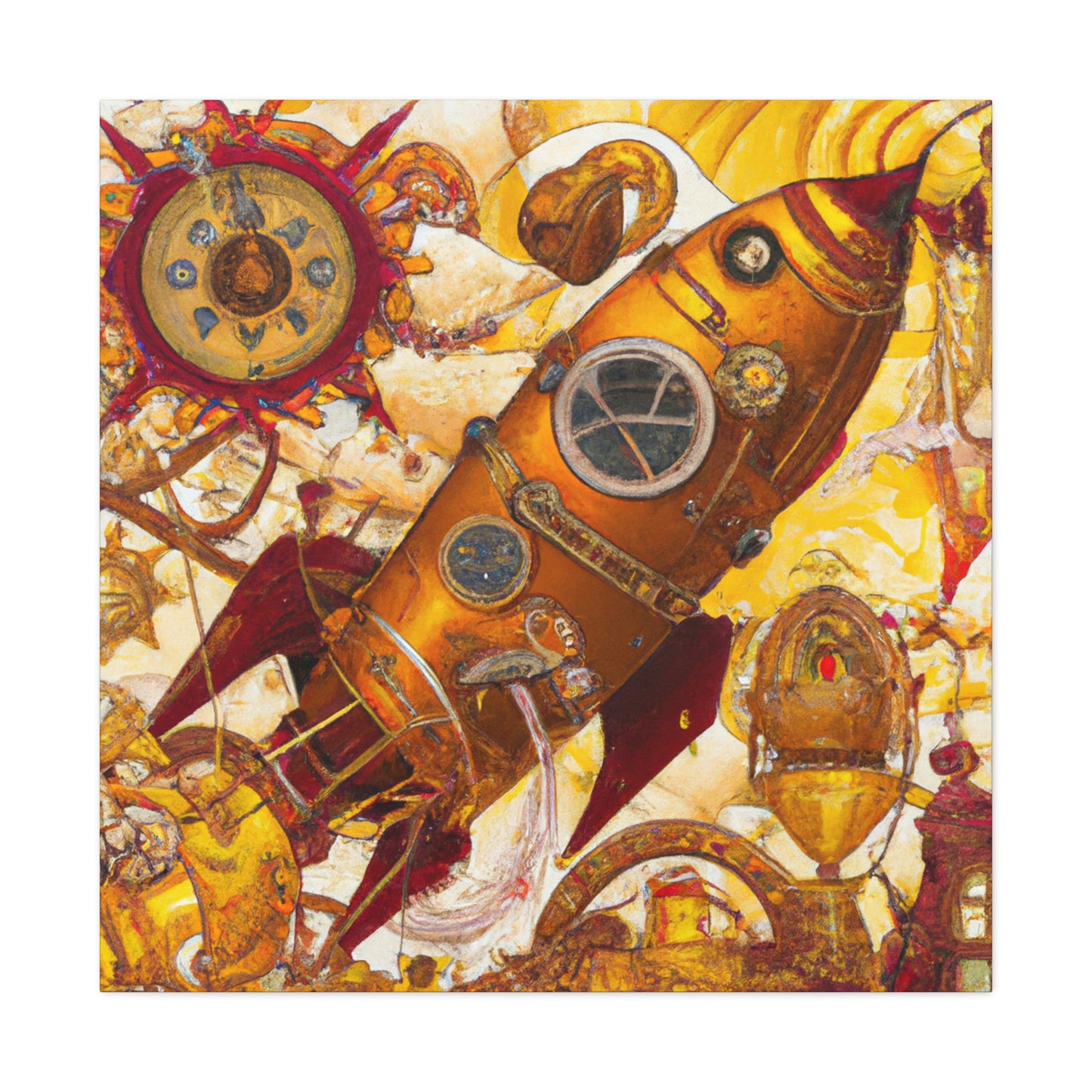 "Space Shuttle Steampunk Dream" - Canvas