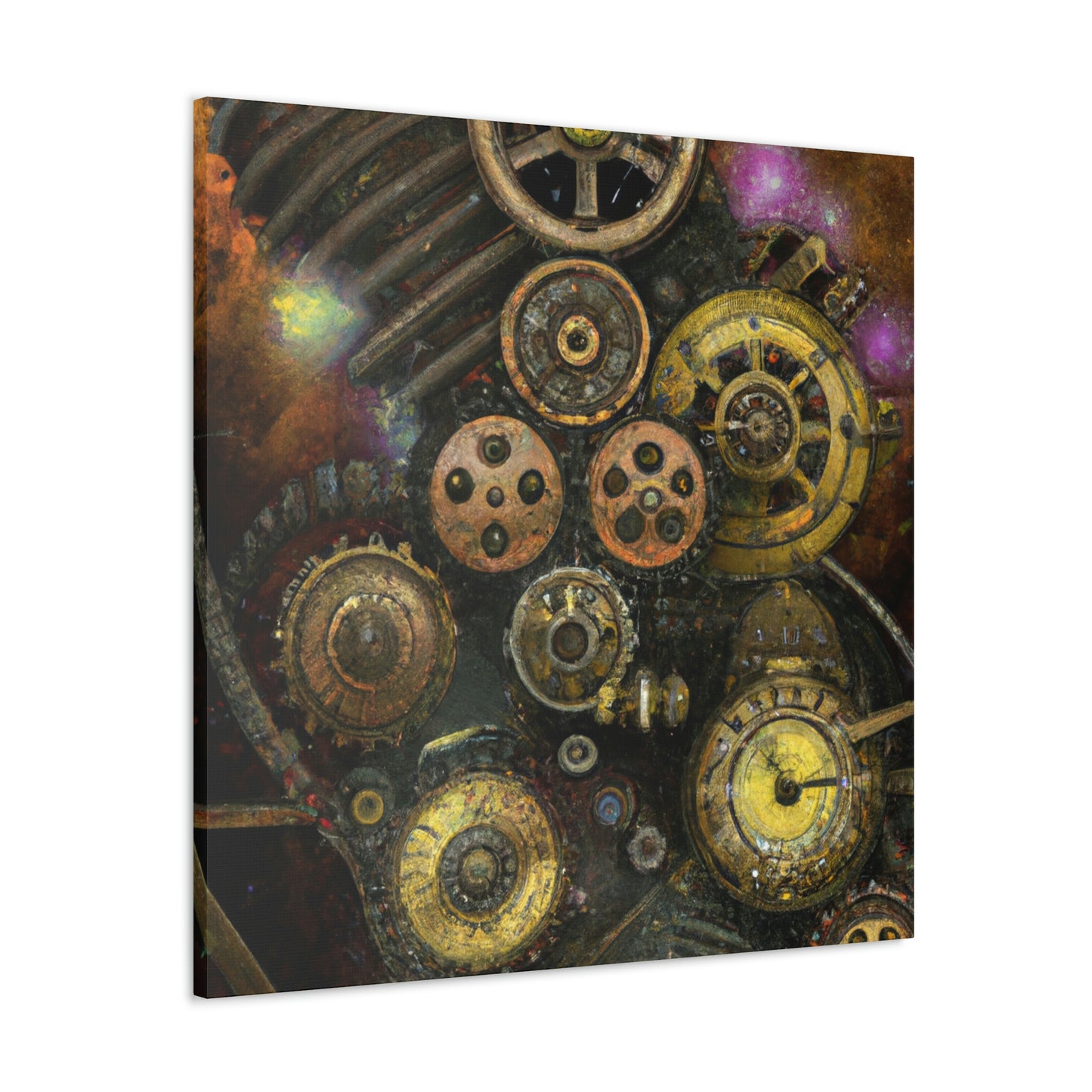 "Star Cluster Steampunk Wonder" - Canvas