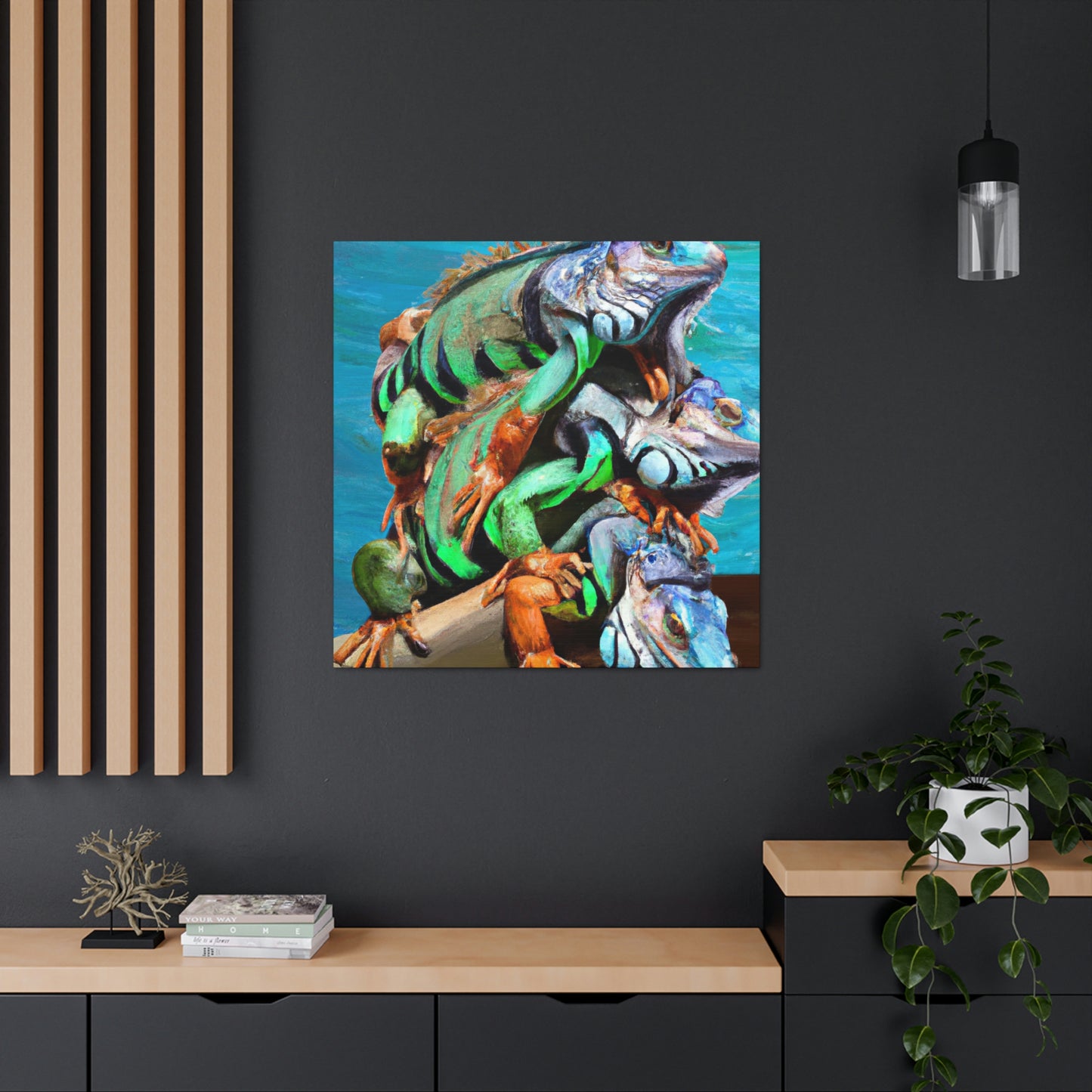 Iguanas Dream Surreal - Canvas