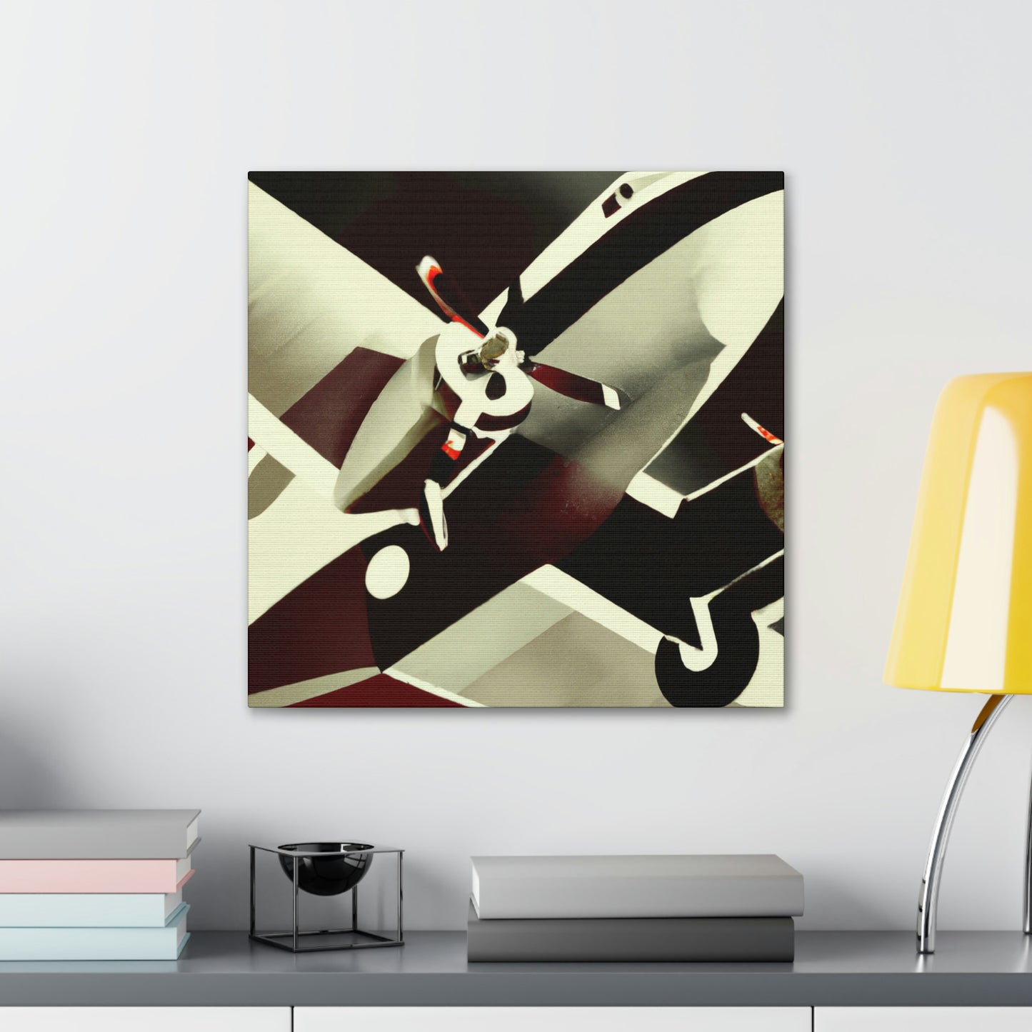 "Flight Over Deco City" - Canvas